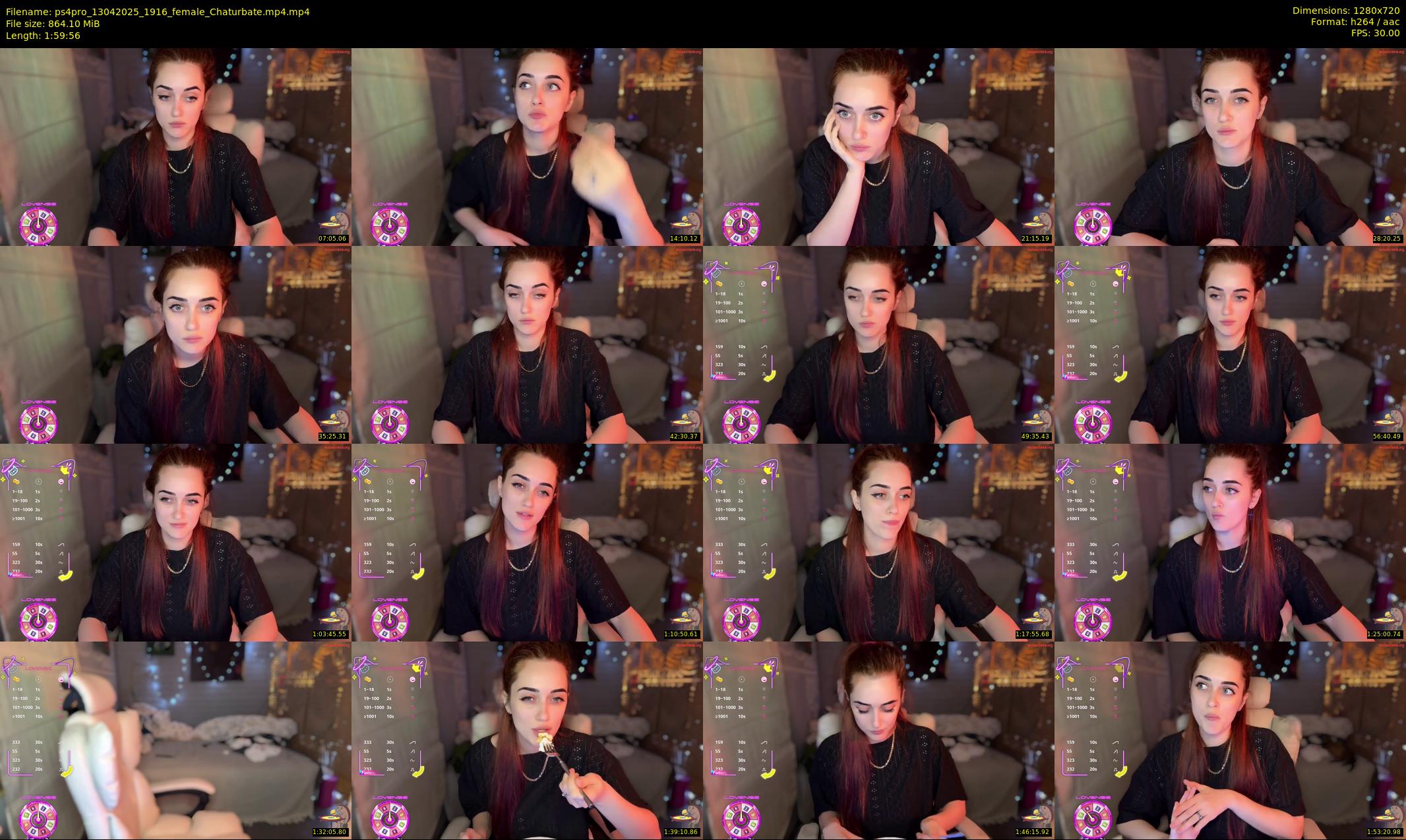 ps4pro — 120 minute Chaturbate female cam show recording, 720p, Apr 13, 2025
