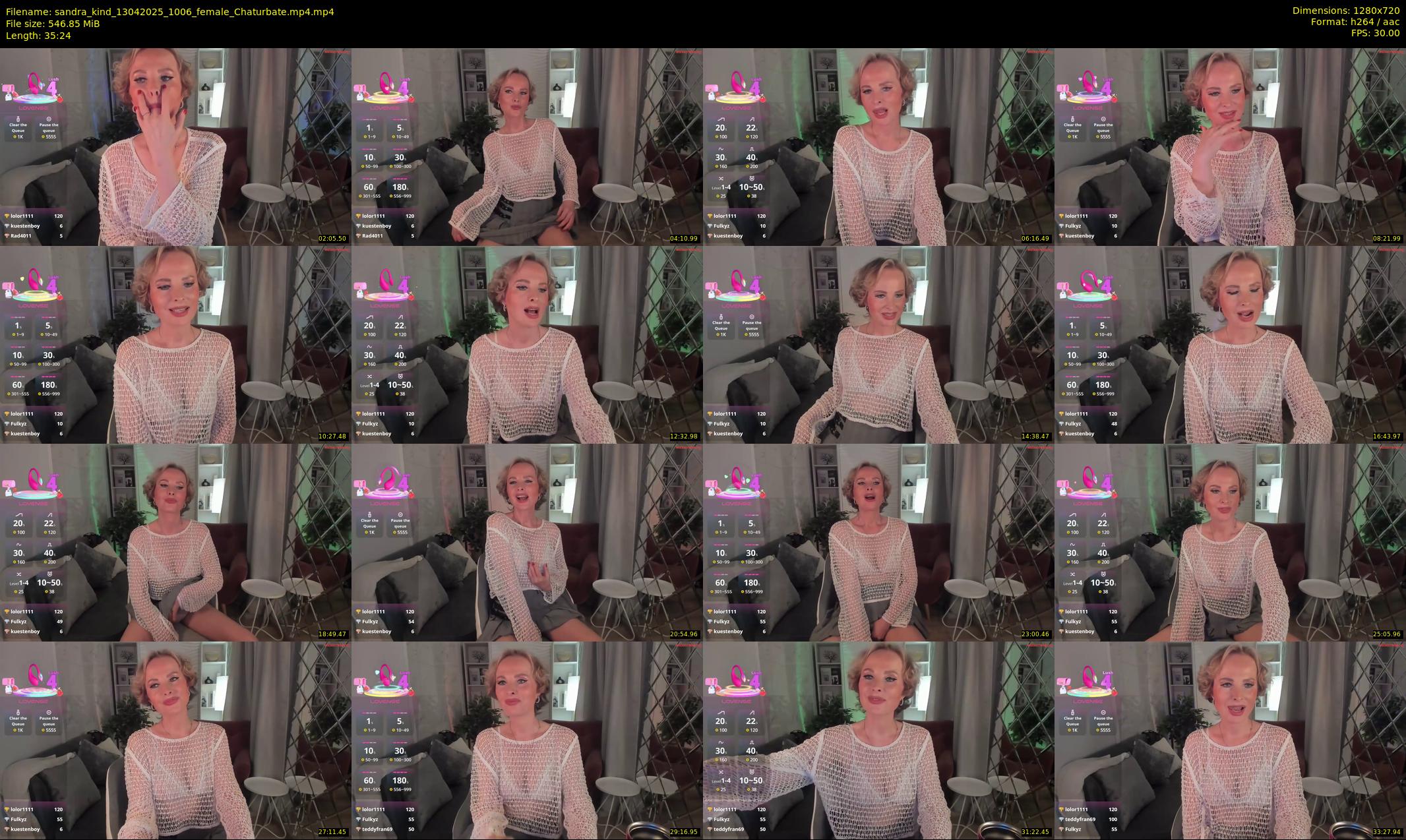 sandra_kind — 36 minute Chaturbate female cam show recording, 720p, Apr 13, 2025