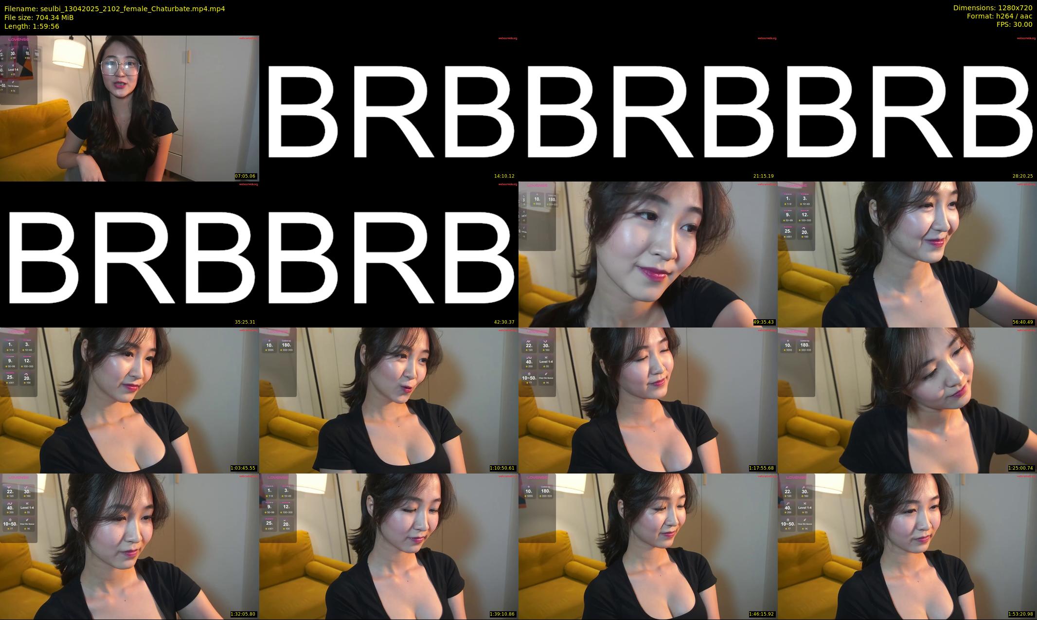seulbi — 120 minute Chaturbate female cam show recording, 720p, Apr 13, 2025