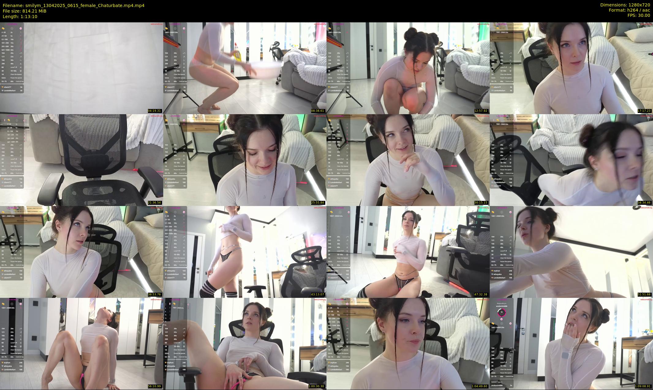 smilym — 74 minute Chaturbate female cam show recording, 720p, Apr 13, 2025