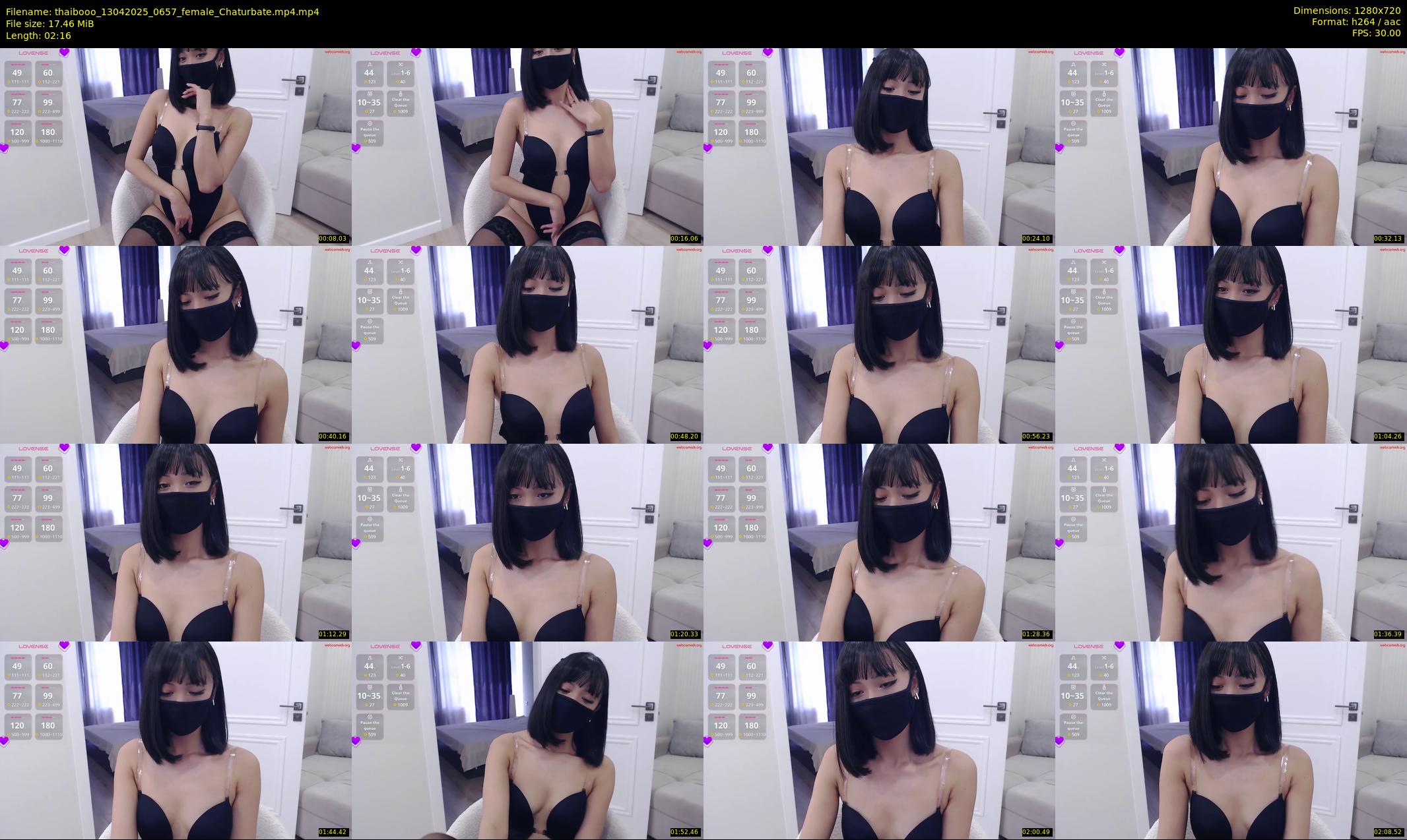 thaibooo — 3 minute Chaturbate female cam show recording, 720p, Apr 13, 2025
