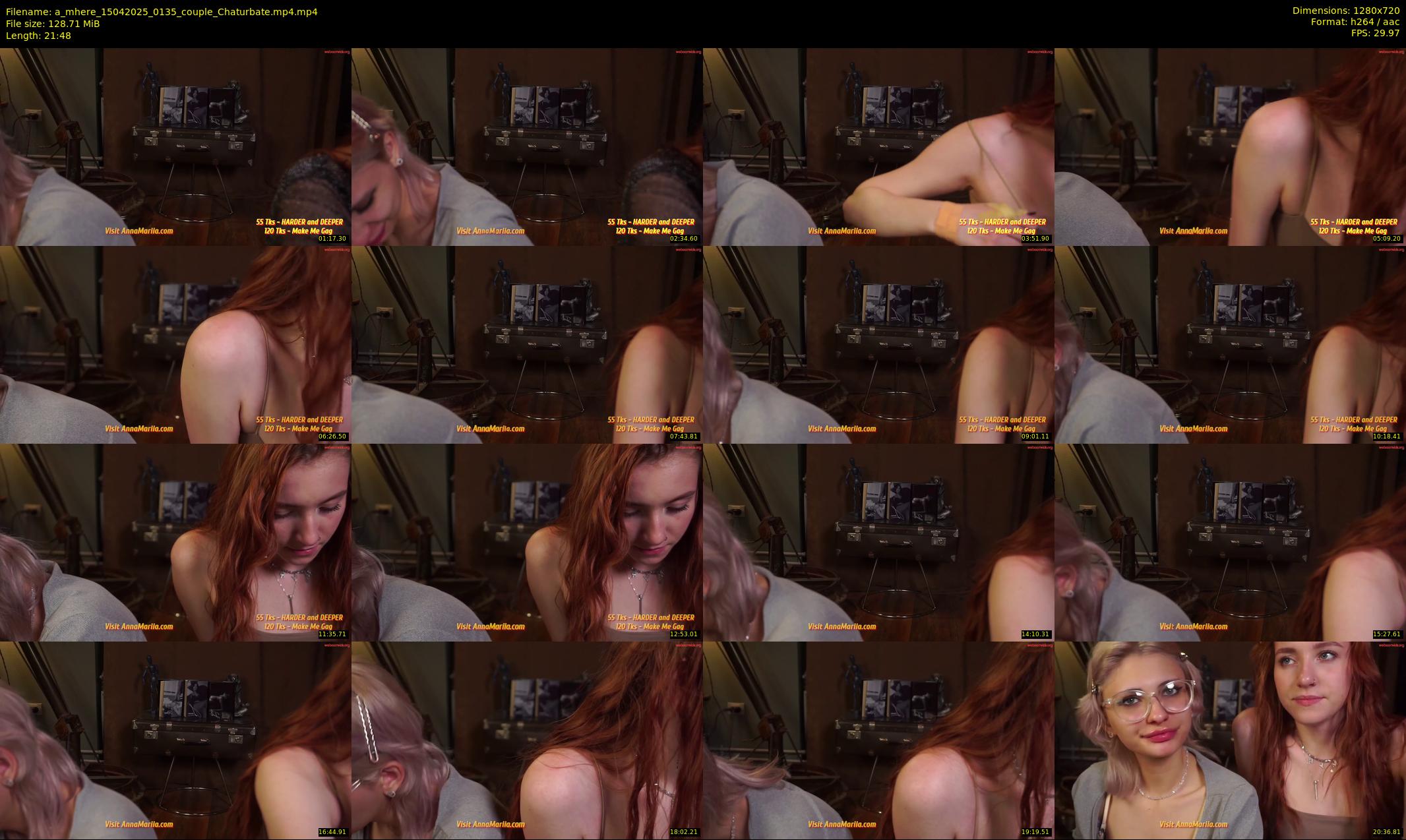 a_mhere — 22 minute Chaturbate couple cam show recording, 720p, Apr 15, 2025