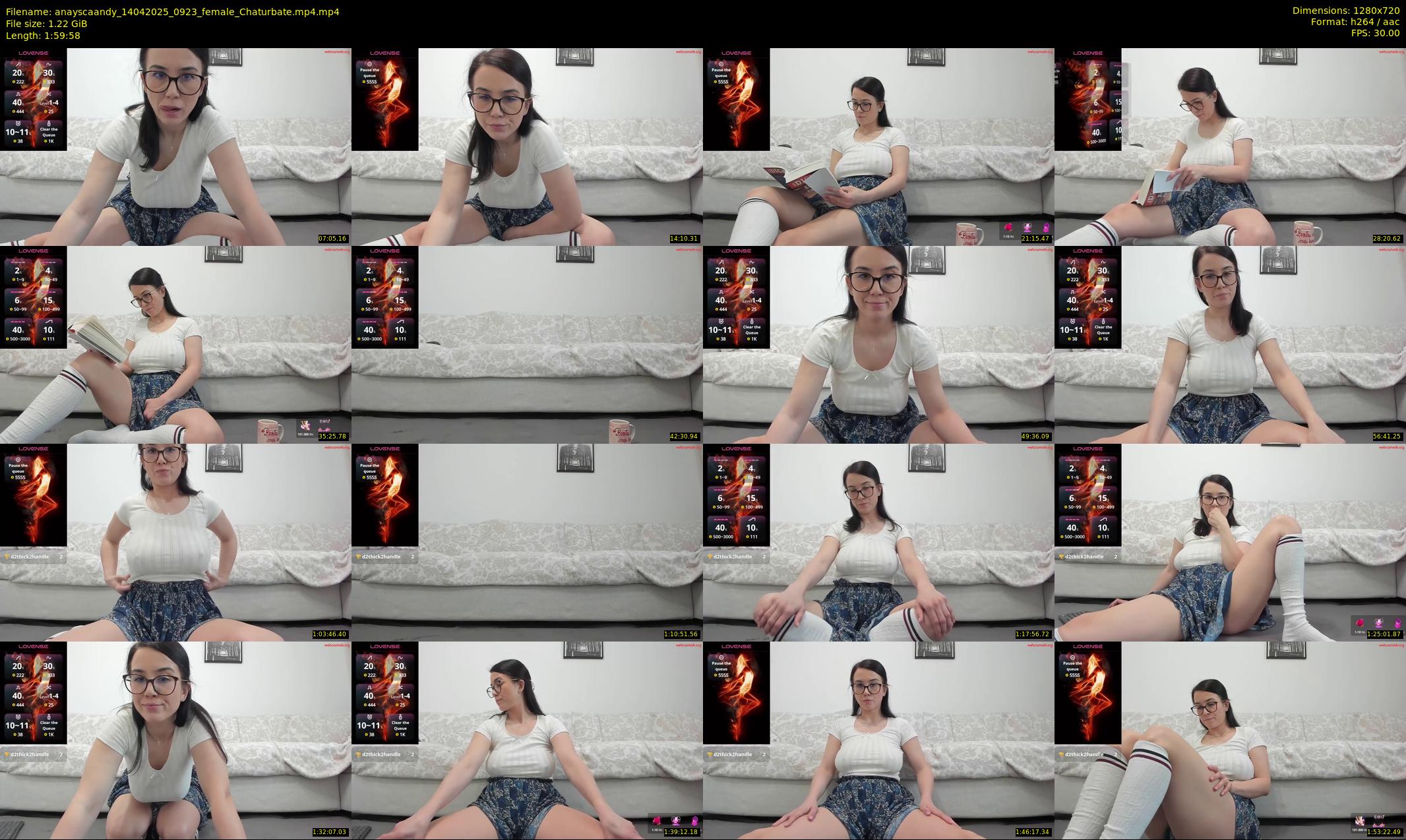 anayscaandy — 120 minute Chaturbate female cam show recording, 720p, Apr 14, 2025