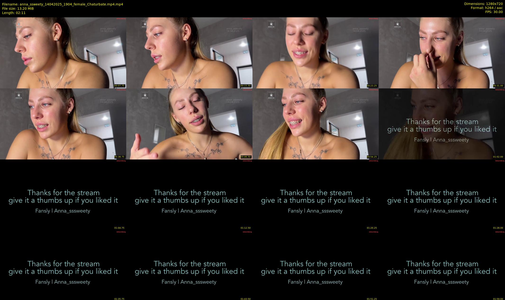 anna_ssweety — 3 minute Chaturbate female cam show recording, 720p, Apr 14, 2025