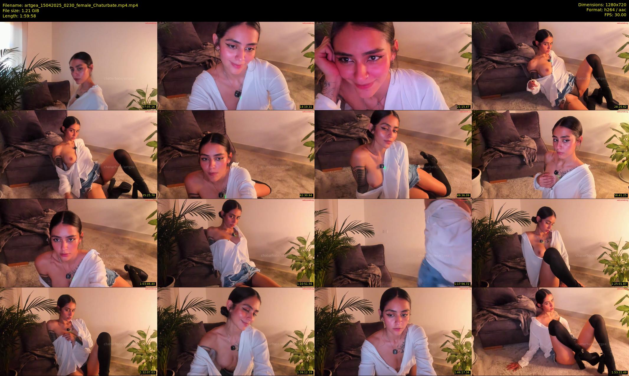 artgea — 120 minute Chaturbate female cam show recording, 720p, Apr 15, 2025