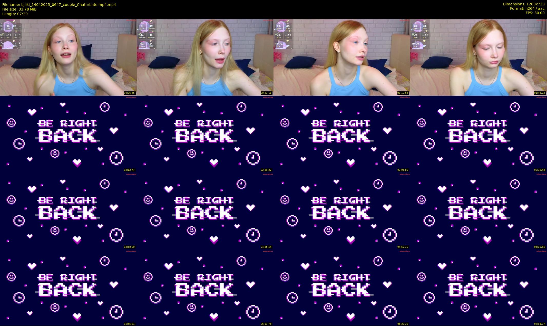 bjliki — 8 minute Chaturbate couple cam show recording, 720p, Apr 14, 2025