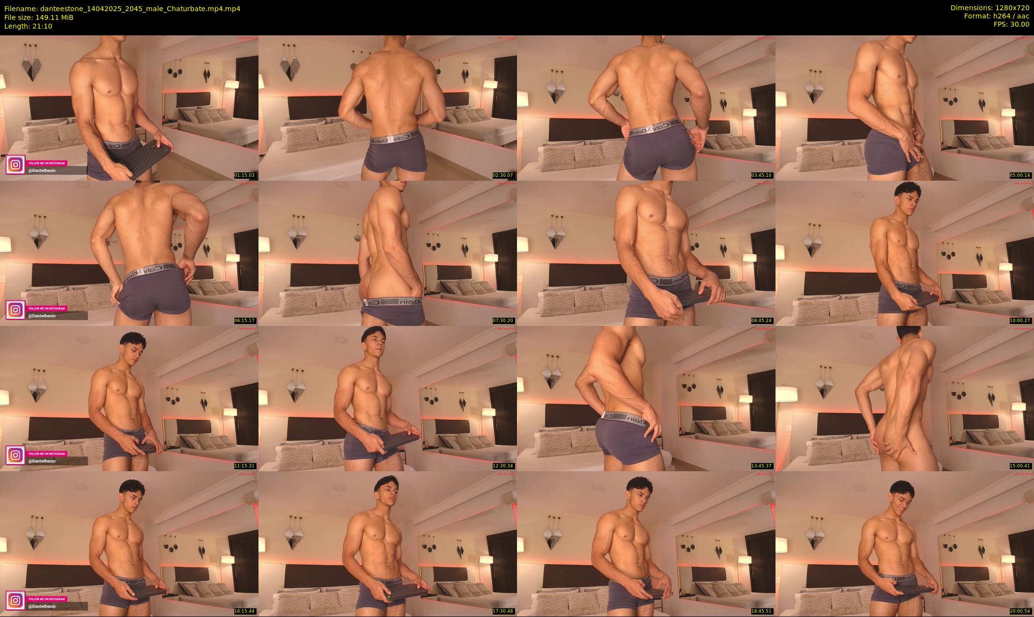danteestone — 22 minute Chaturbate male cam show recording, 720p, Apr 14, 2025