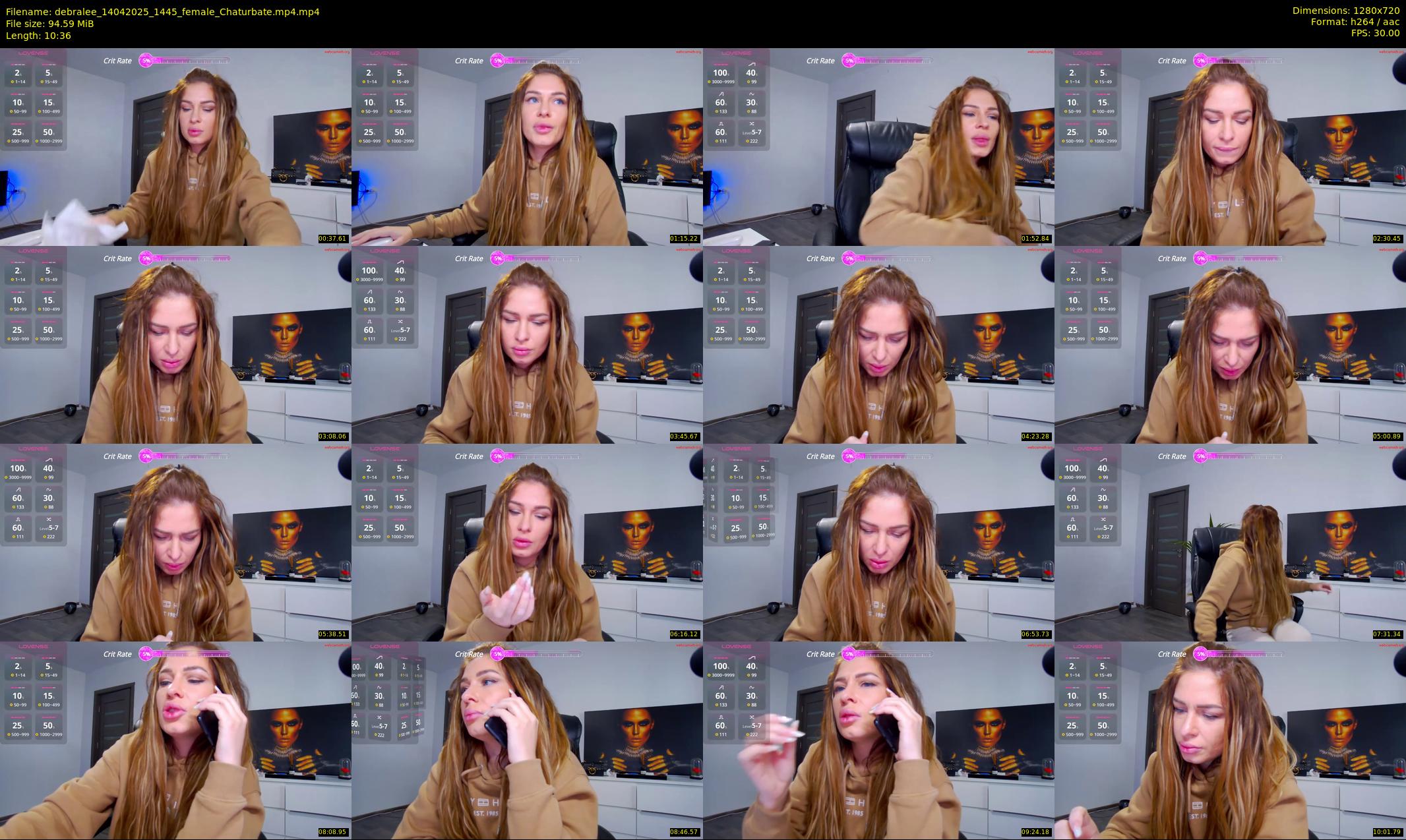 debralee — 11 minute Chaturbate female cam show recording, 720p, Apr 14, 2025