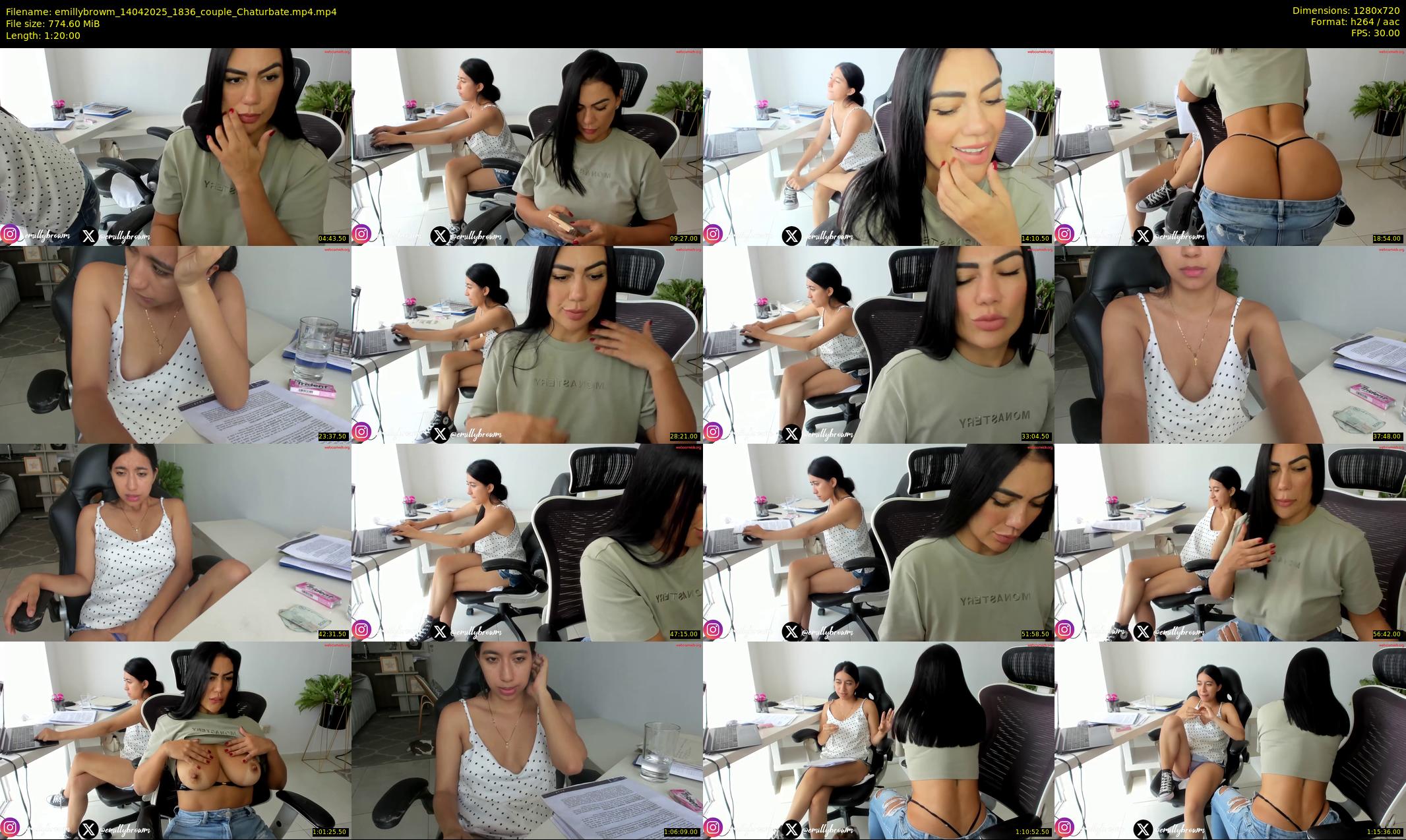 emillybrowm — 80 minute Chaturbate couple cam show recording, 720p, Apr 14, 2025