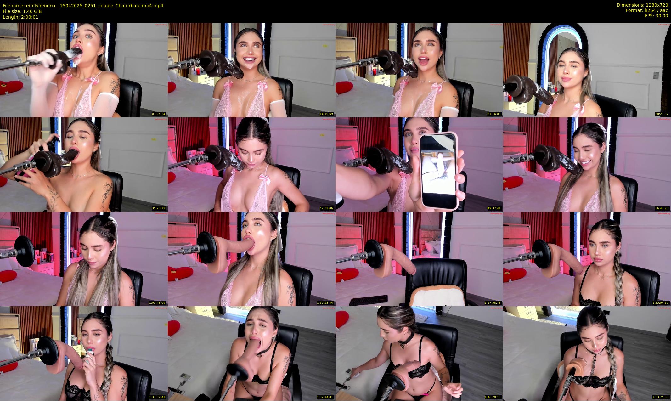 emilyhendrix_ — 121 minute Chaturbate couple cam show recording, 720p, Apr 15, 2025