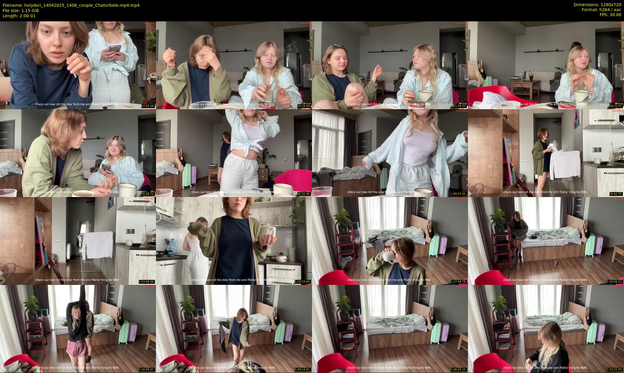 holydori — 121 minute Chaturbate female cam show recording, 720p, Apr 14, 2025