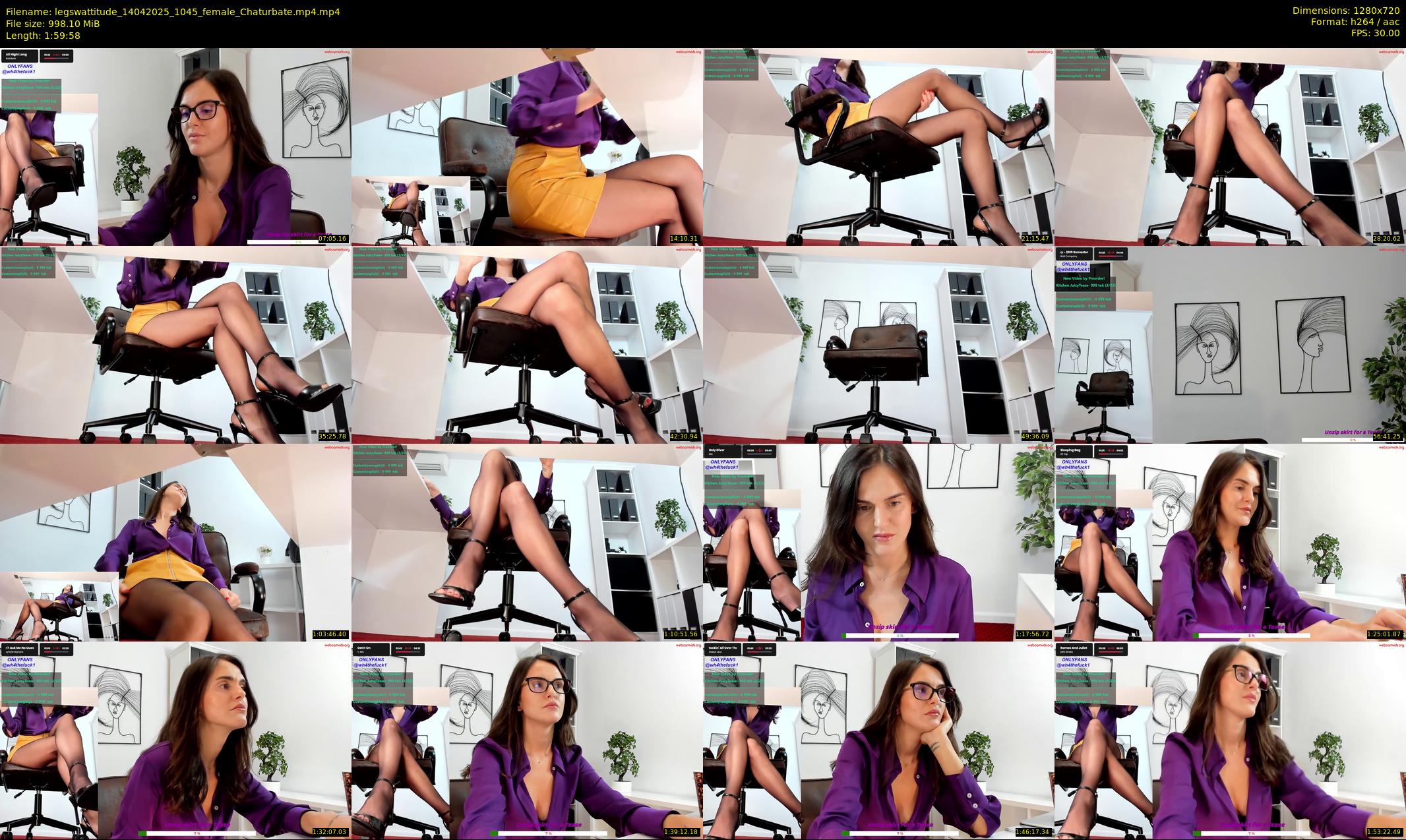 legswattitude — 120 minute Chaturbate female cam show recording, 720p, Apr 14, 2025
