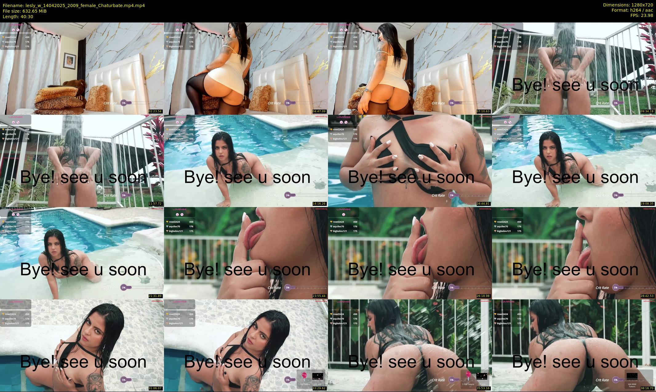 lesly_w — 41 minute Chaturbate female cam show recording, 720p, Apr 14, 2025