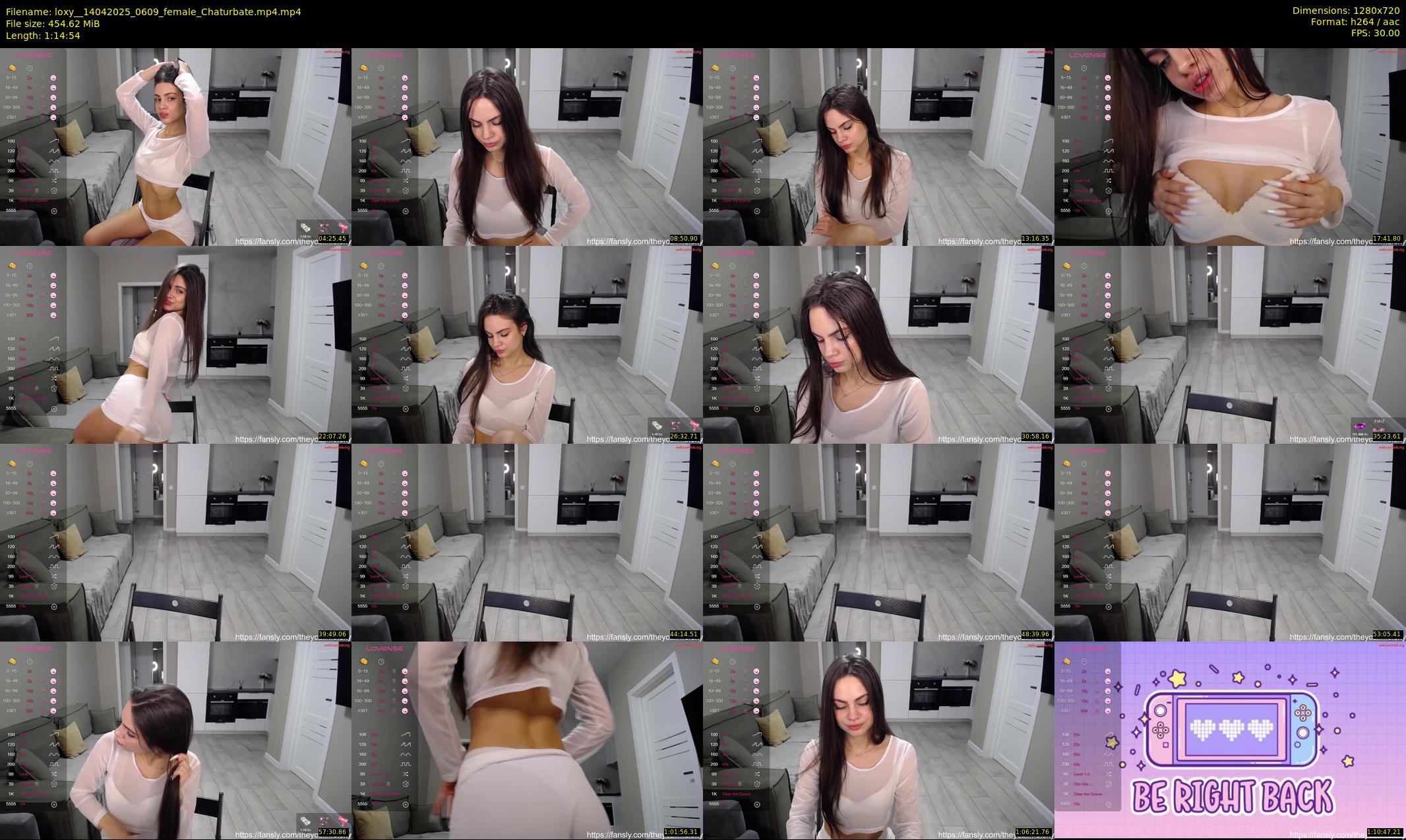 loxy_ — 75 minute Chaturbate female cam show recording, 720p, Apr 14, 2025