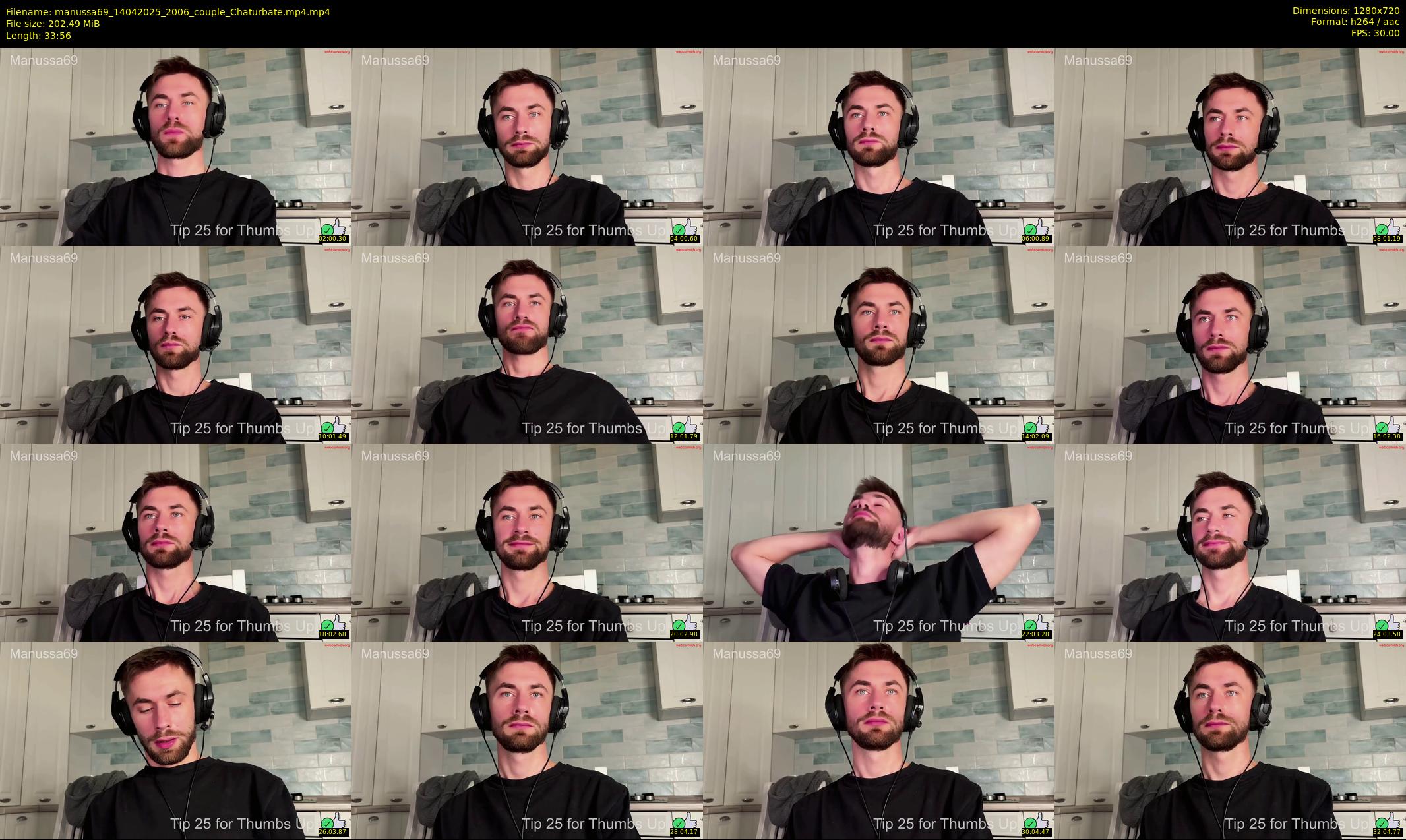 manussa69 — 34 minute Chaturbate couple cam show recording, 720p, Apr 14, 2025