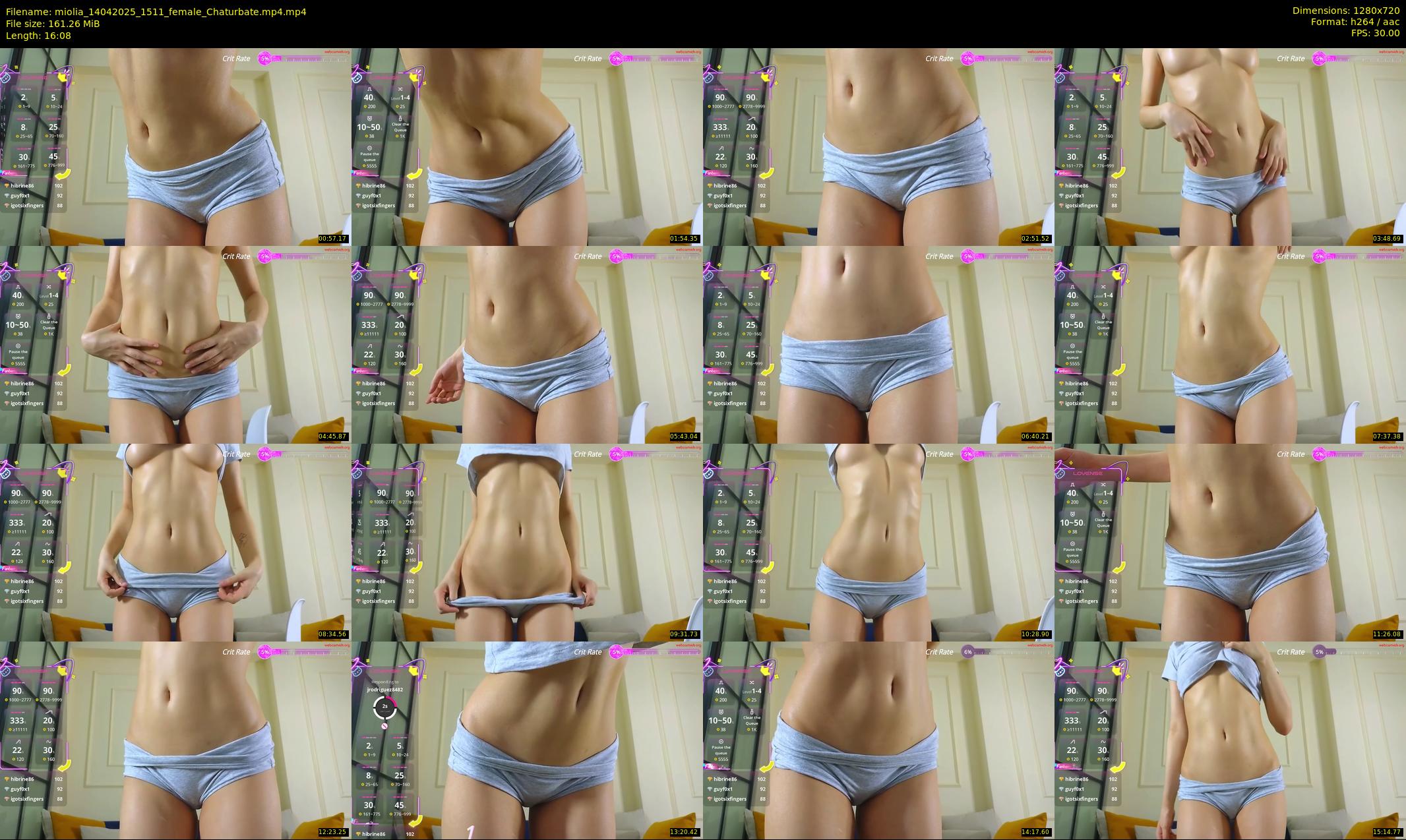 miolia — 17 minute Chaturbate female cam show recording, 720p, Apr 14, 2025
