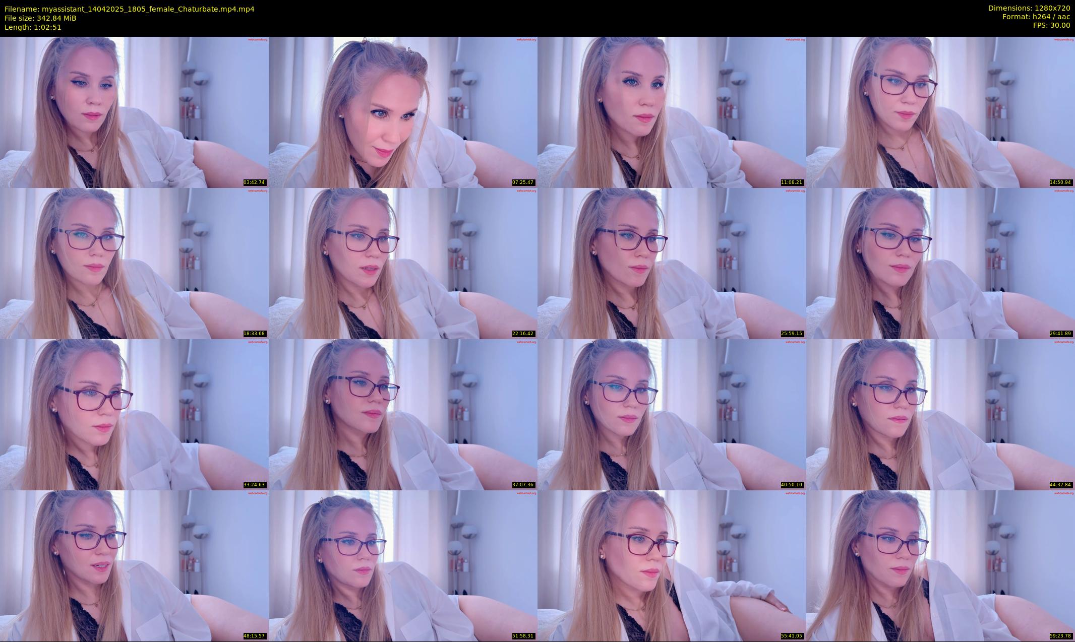 myassistant — 63 minute Chaturbate female cam show recording, 720p, Apr 14, 2025