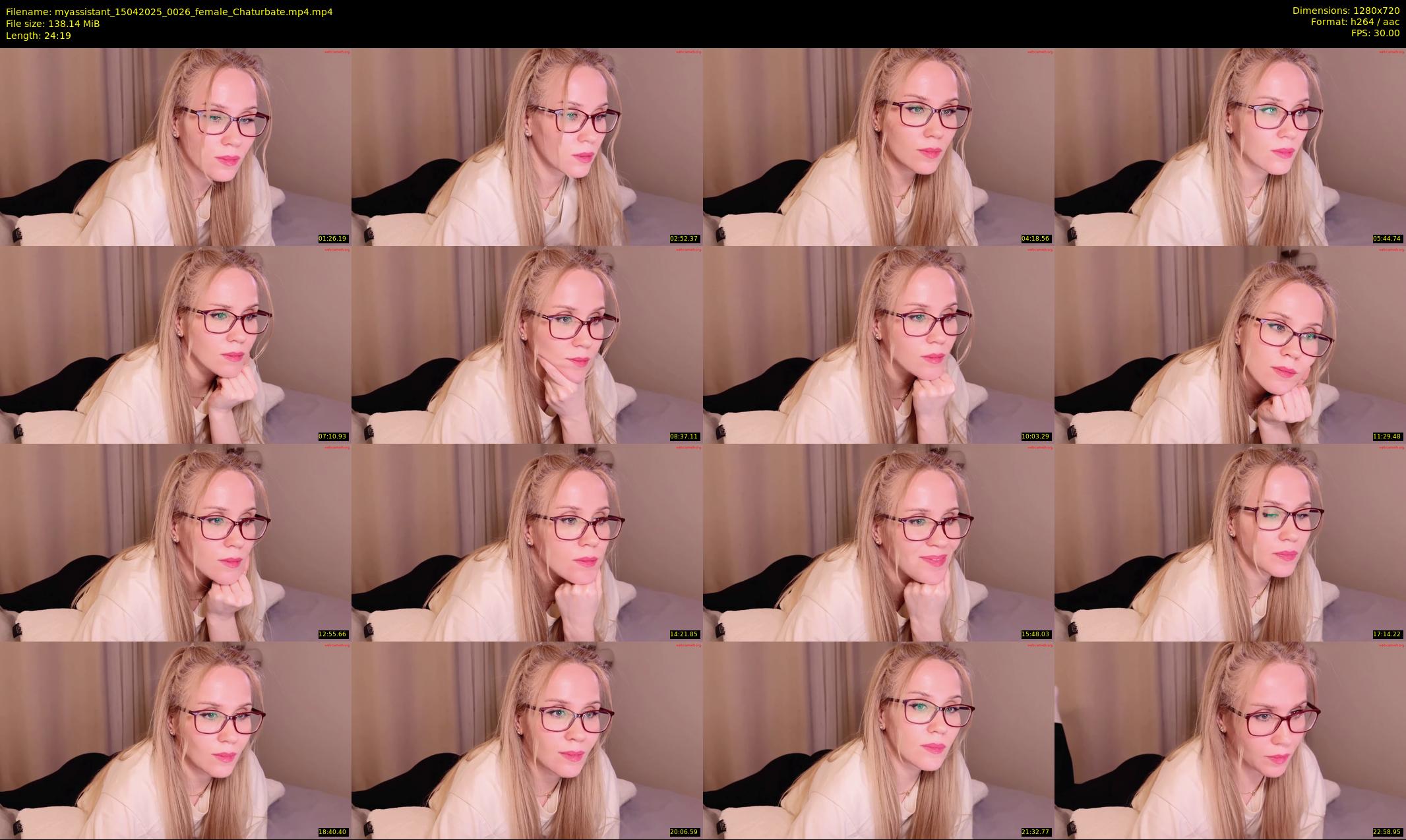 myassistant — 25 minute Chaturbate female cam show recording, 720p, Apr 15, 2025