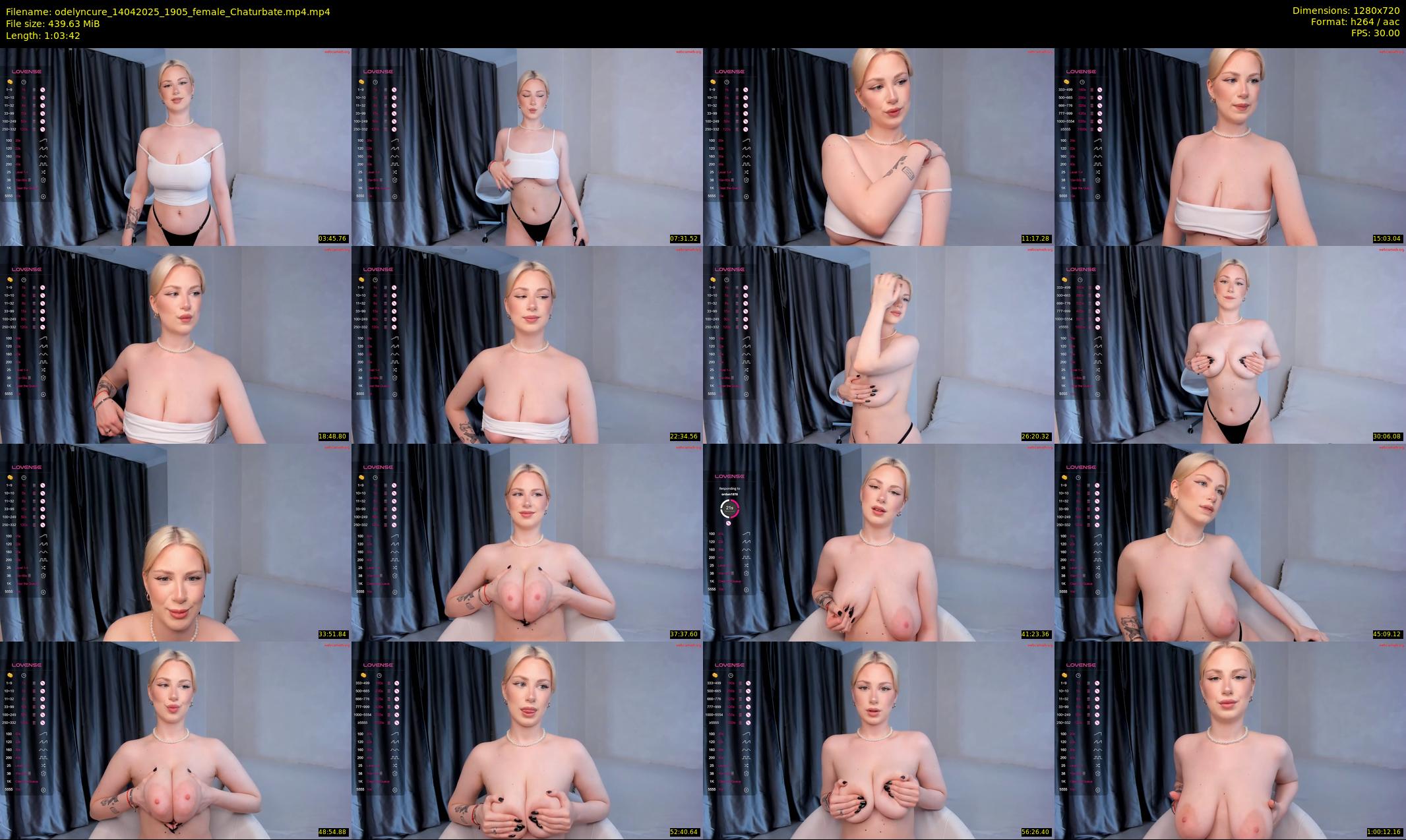 odelyncure — 64 minute Chaturbate female cam show recording, 720p, Apr 14, 2025