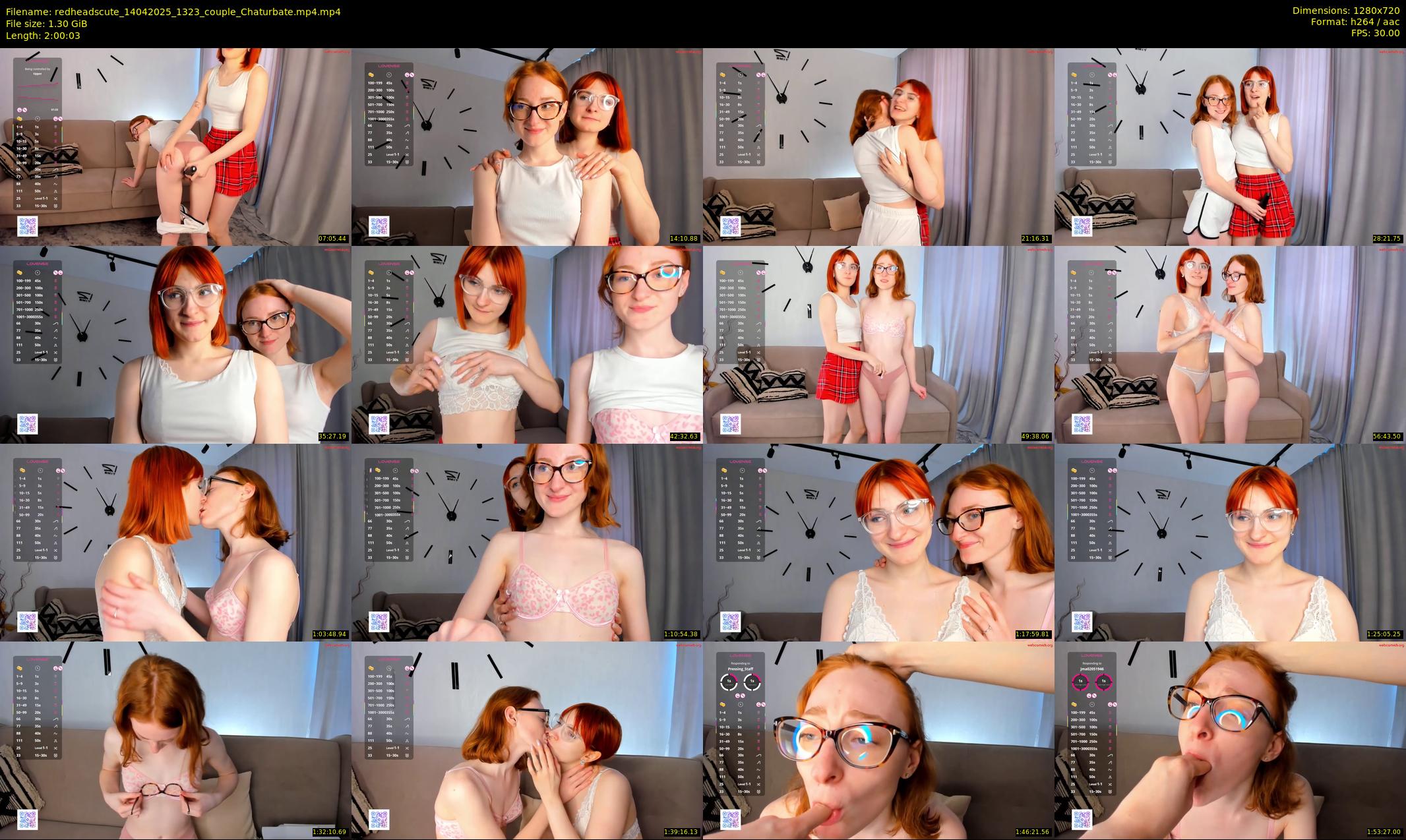 redheadscute — 121 minute Chaturbate couple cam show recording, 720p, Apr 14, 2025