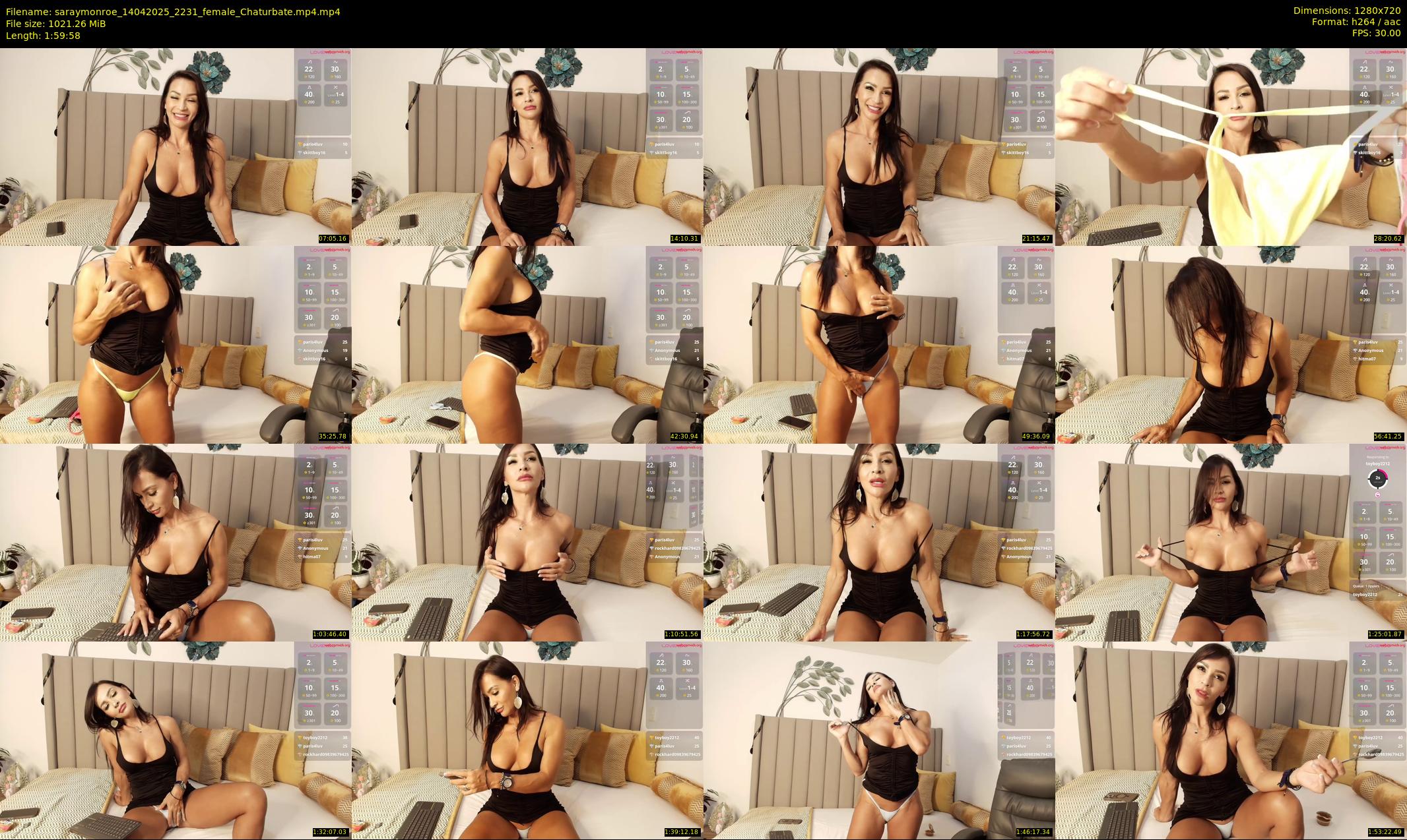 saraymonroe — 120 minute Chaturbate female cam show recording, 720p, Apr 14, 2025