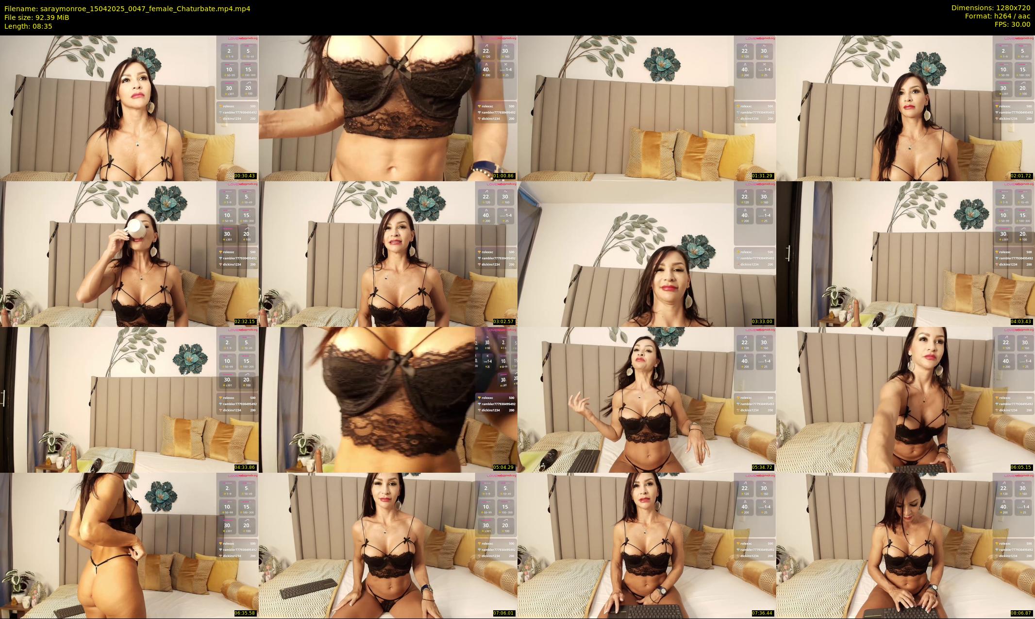 saraymonroe — 9 minute Chaturbate female cam show recording, 720p, Apr 15, 2025