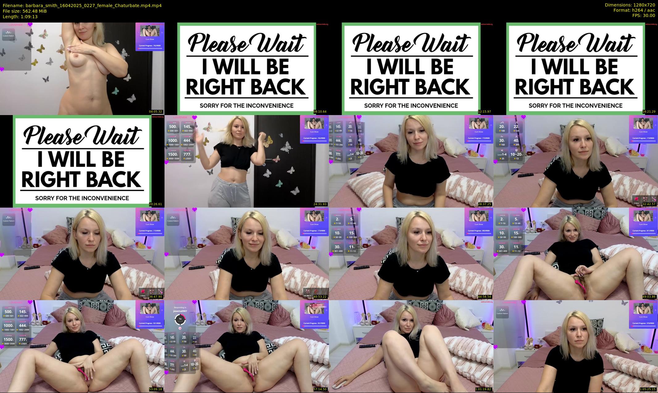 barbara_smith — 70 minute Chaturbate female cam show recording, 720p, Apr 16, 2025