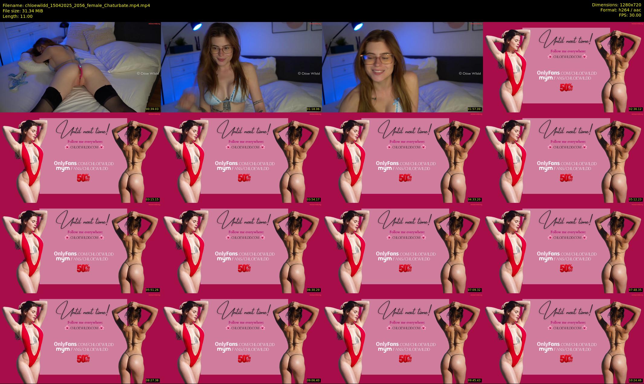 chloewildd — 11 minute Chaturbate female cam show recording, 720p, Apr 15, 2025