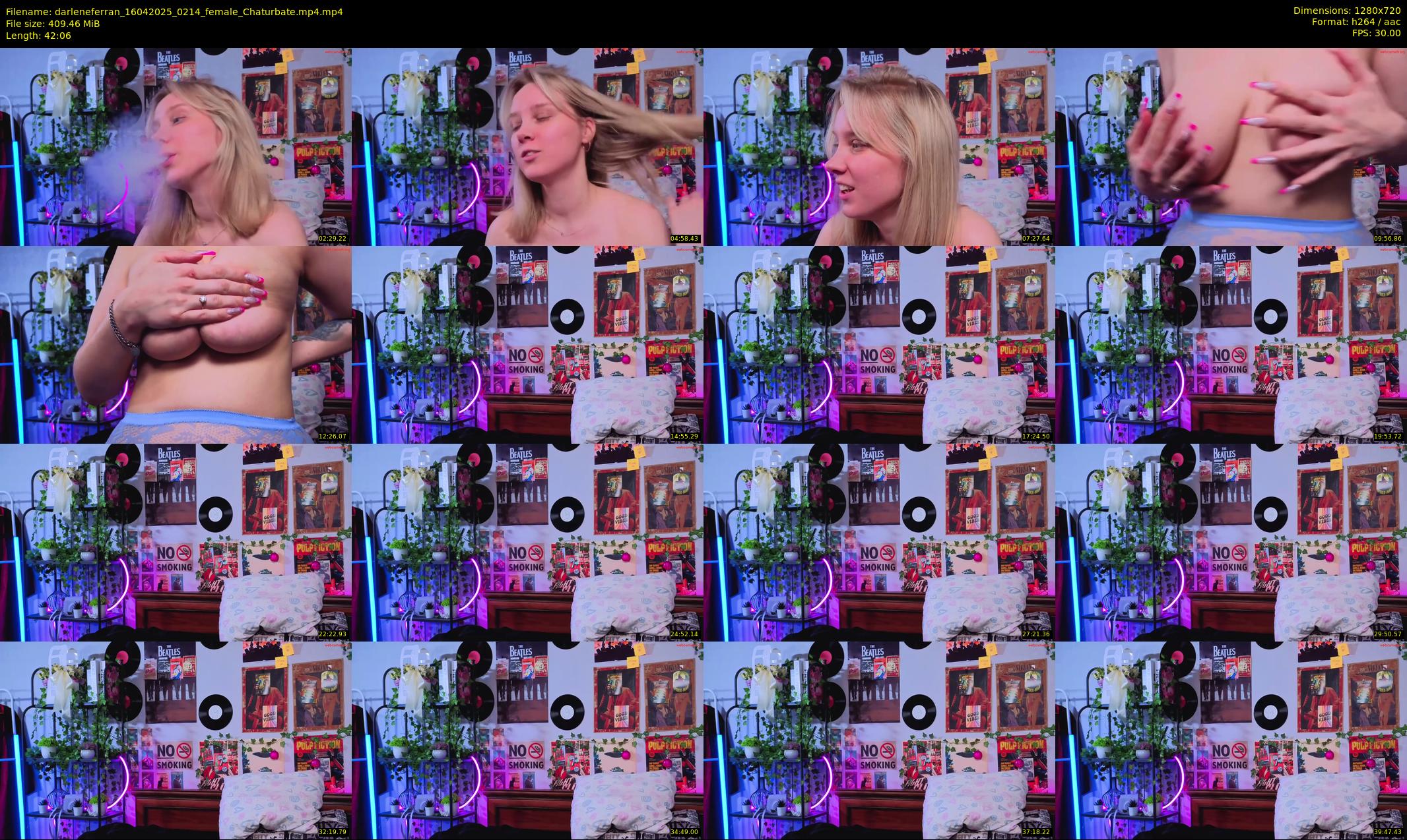 darleneferran — 43 minute Chaturbate female cam show recording, 720p, Apr 16, 2025