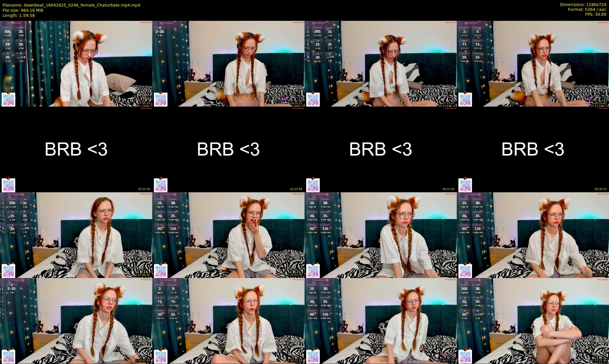 dawnbeat — 120 minute Chaturbate female cam show recording, 720p, Apr 16, 2025