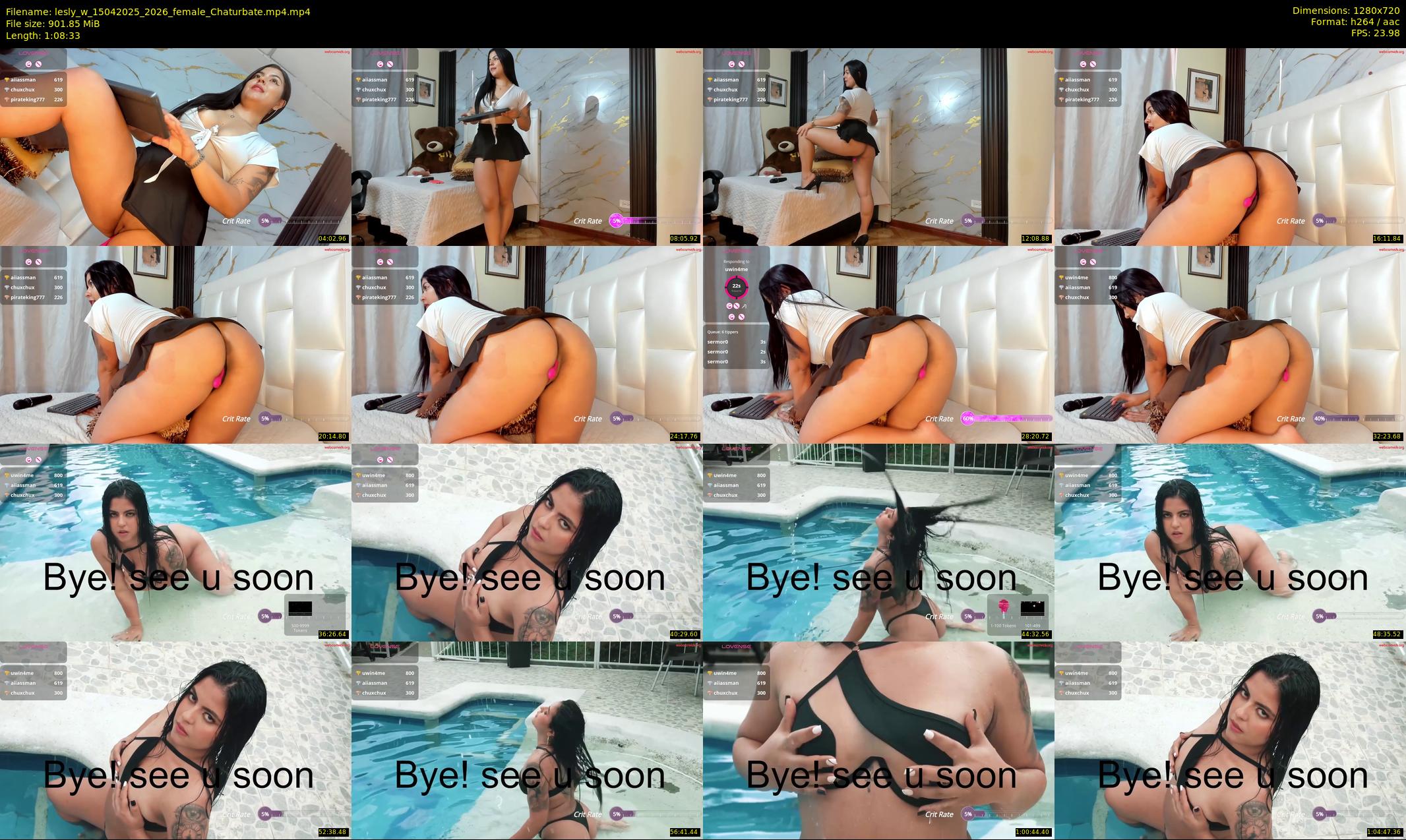 lesly_w — 69 minute Chaturbate female cam show recording, 720p, Apr 15, 2025