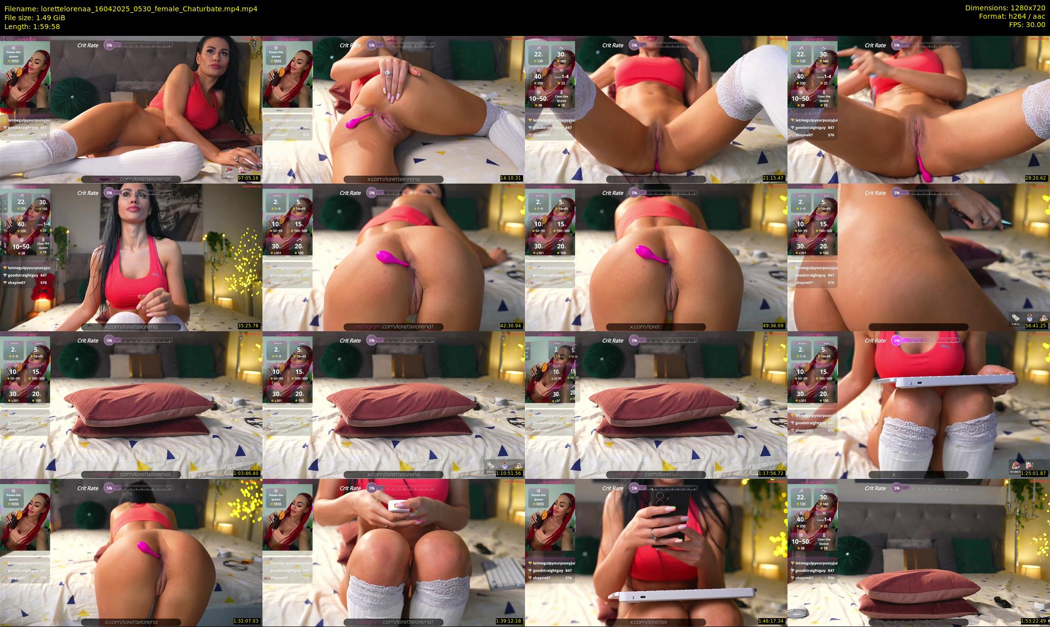 lorettelorenaa — 120 minute Chaturbate female cam show recording, 720p, Apr 16, 2025