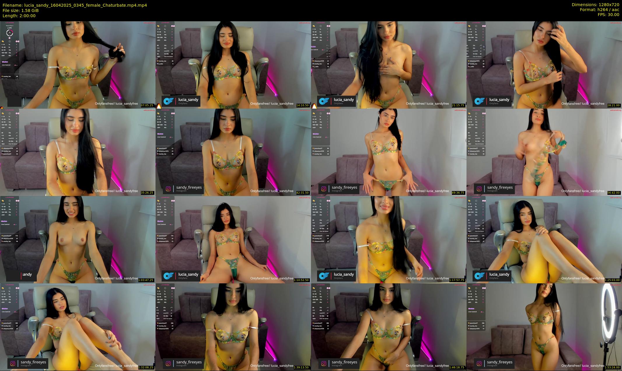 lucia_sandy — 120 minute Chaturbate female cam show recording, 720p, Apr 16, 2025