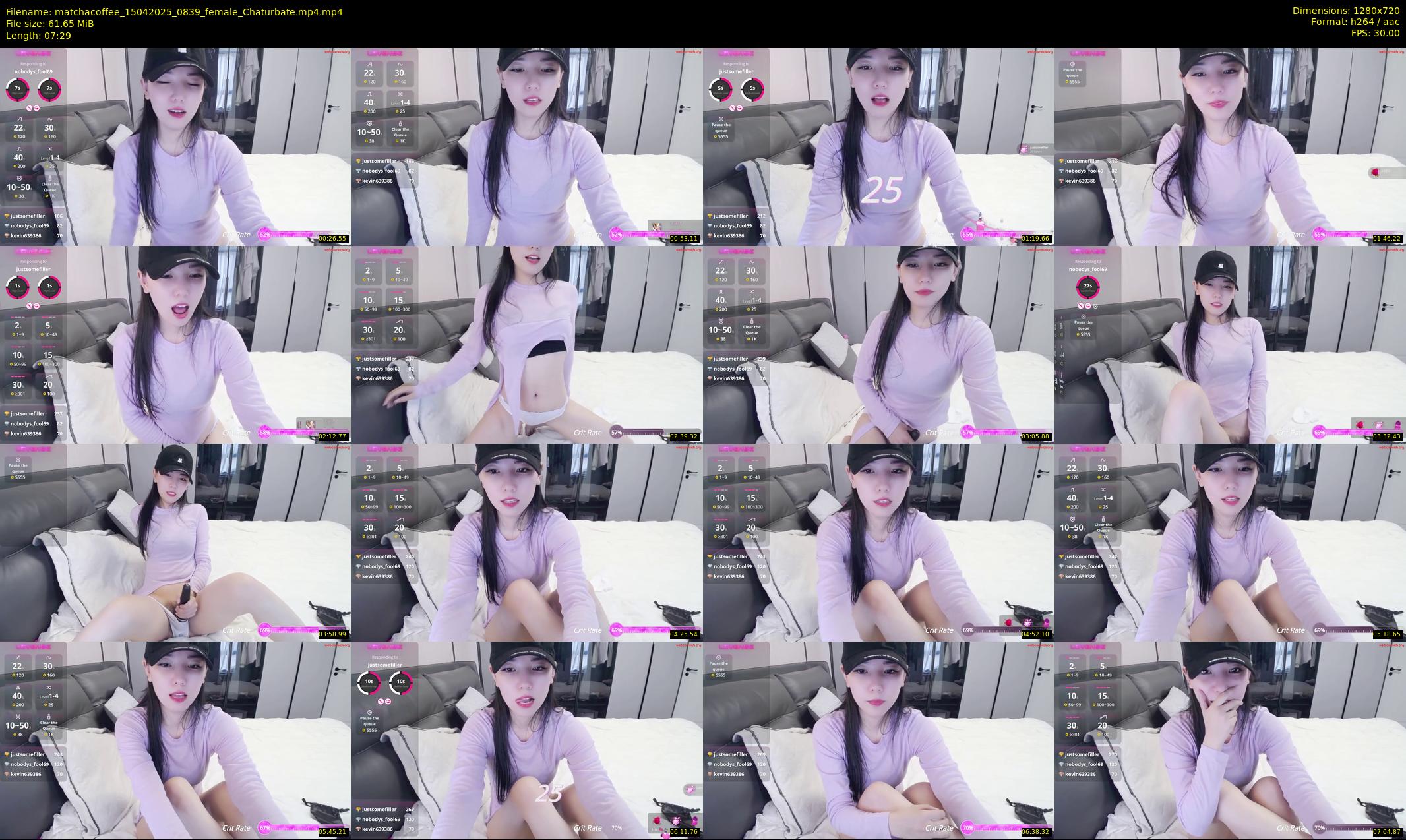 matchacoffee — 8 minute Chaturbate female cam show recording, 720p, Apr 15, 2025