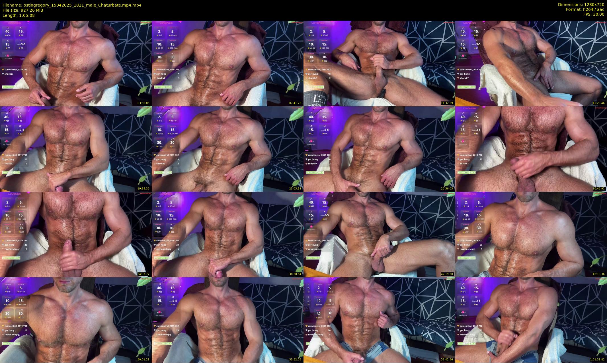 ostingregory — 66 minute Chaturbate male cam show recording, 720p, Apr 15, 2025