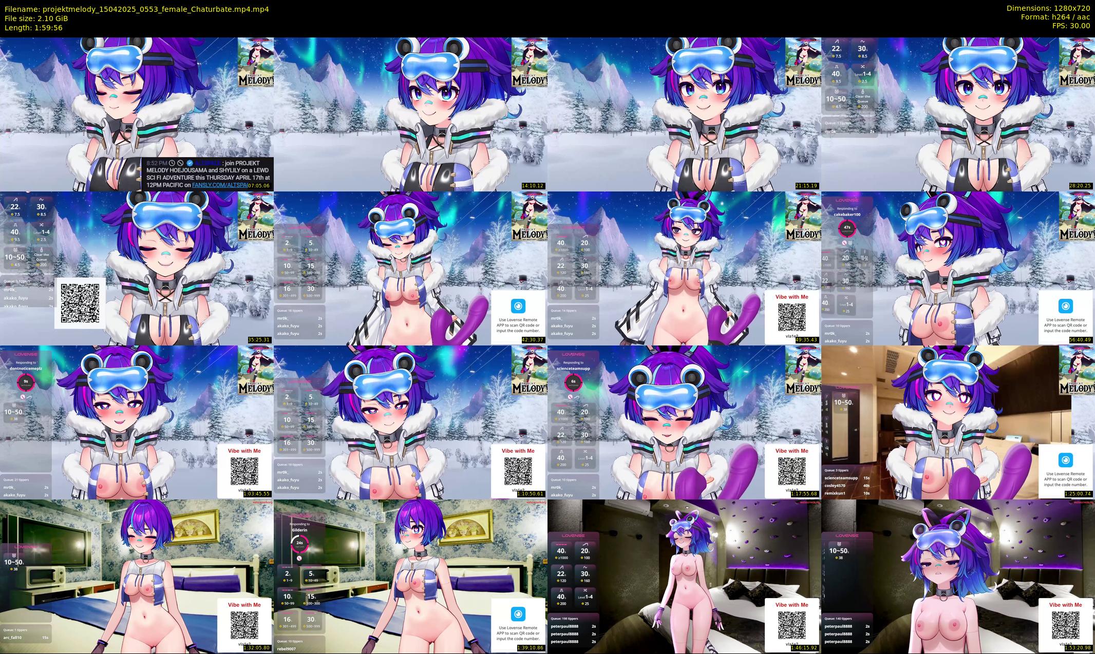 projektmelody — 120 minute Chaturbate female cam show recording, 720p, Apr 15, 2025