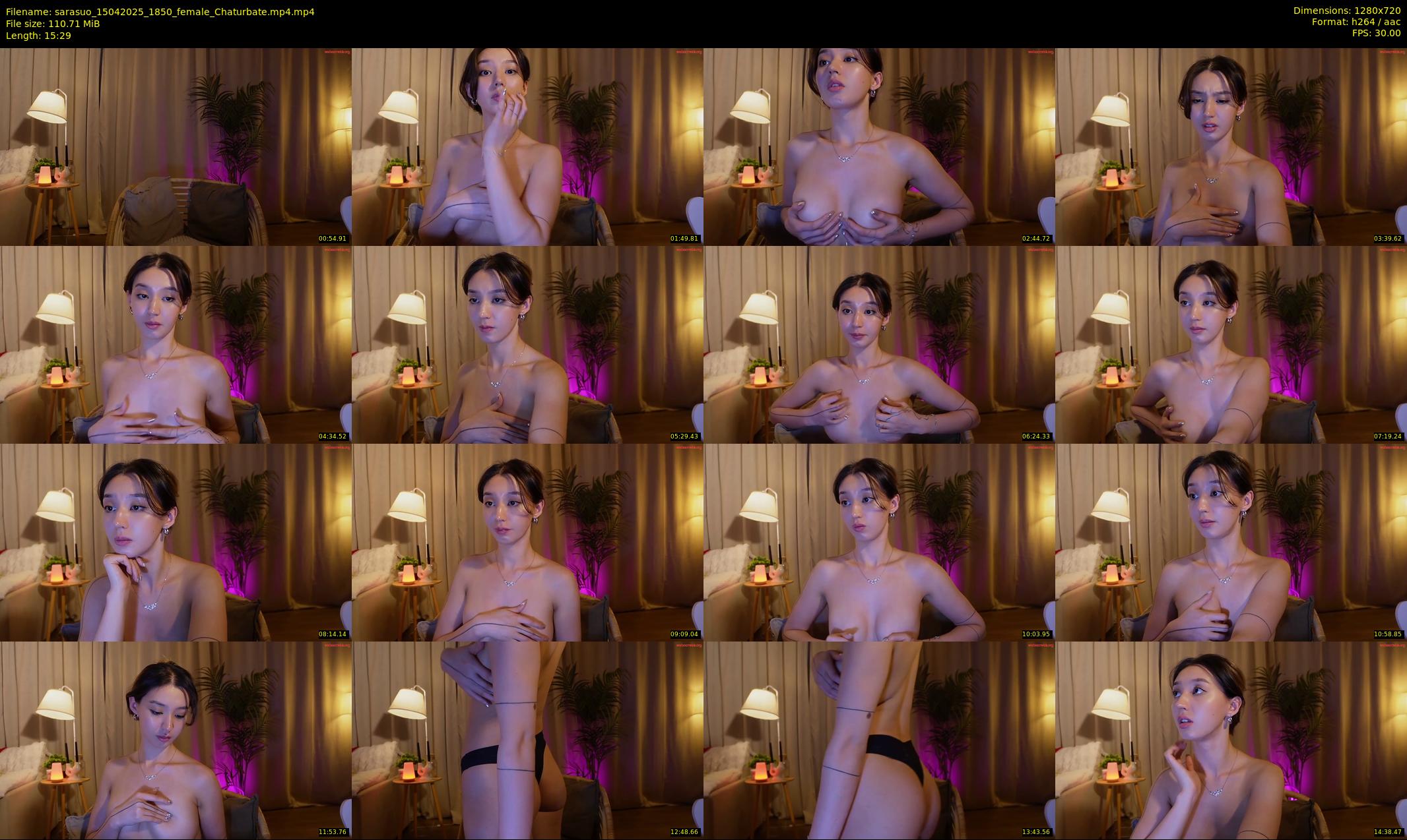 sarasuo — 16 minute Chaturbate female cam show recording, 720p, Apr 15, 2025