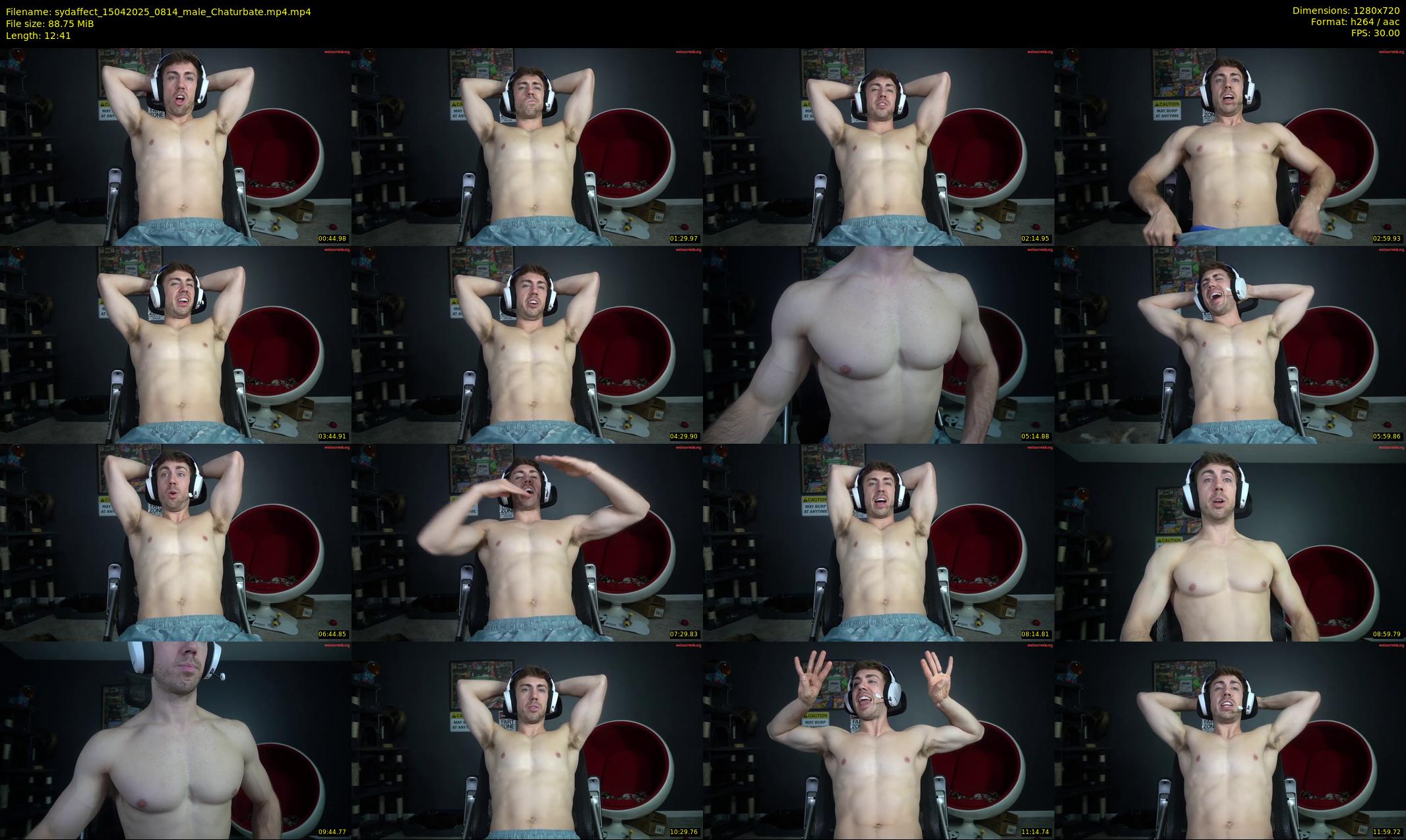 sydaffect — 13 minute Chaturbate male cam show recording, 720p, Apr 15, 2025