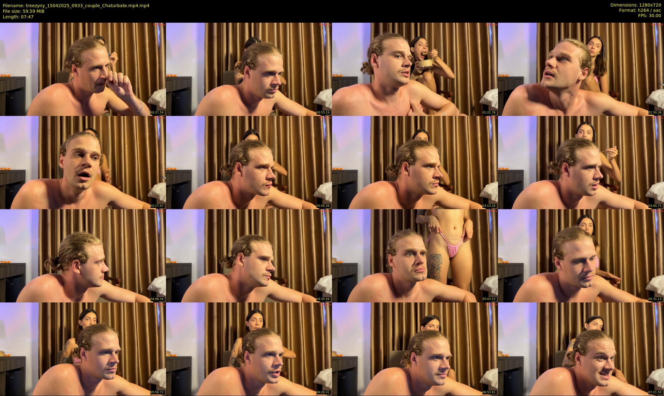 treezyny — 8 minute Chaturbate couple cam show recording, 720p, Apr 15, 2025