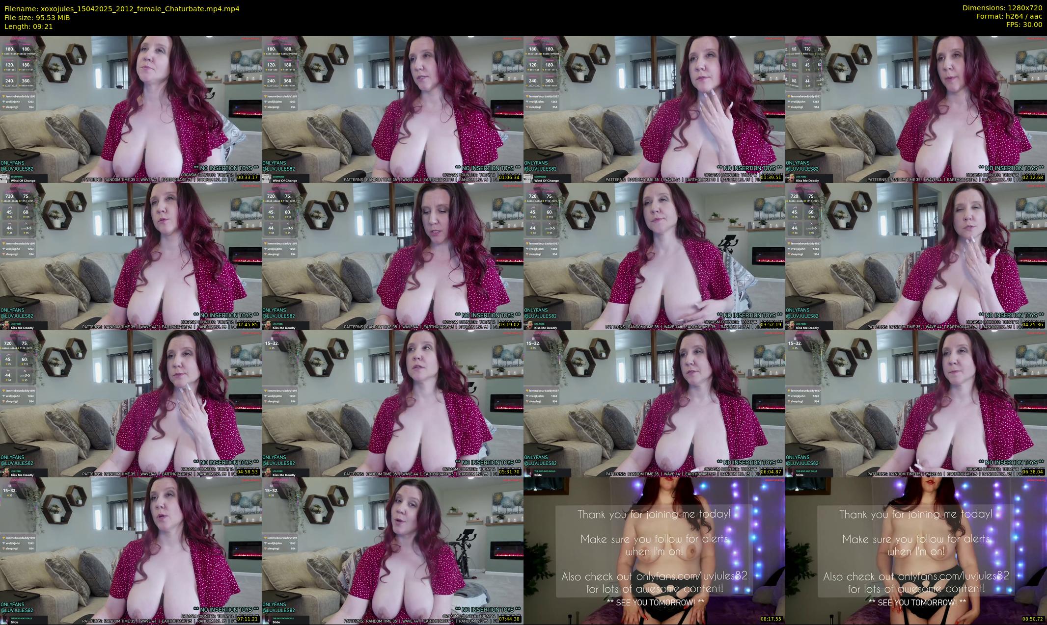 xoxojules — 10 minute Chaturbate female cam show recording, 720p, Apr 15, 2025