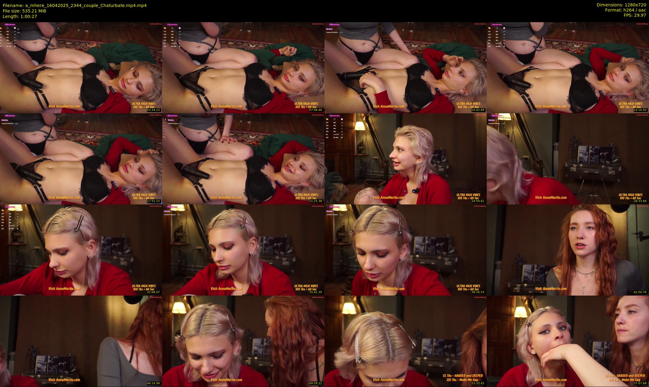 a_mhere — 61 minute Chaturbate couple cam show recording, 720p, Apr 16, 2025