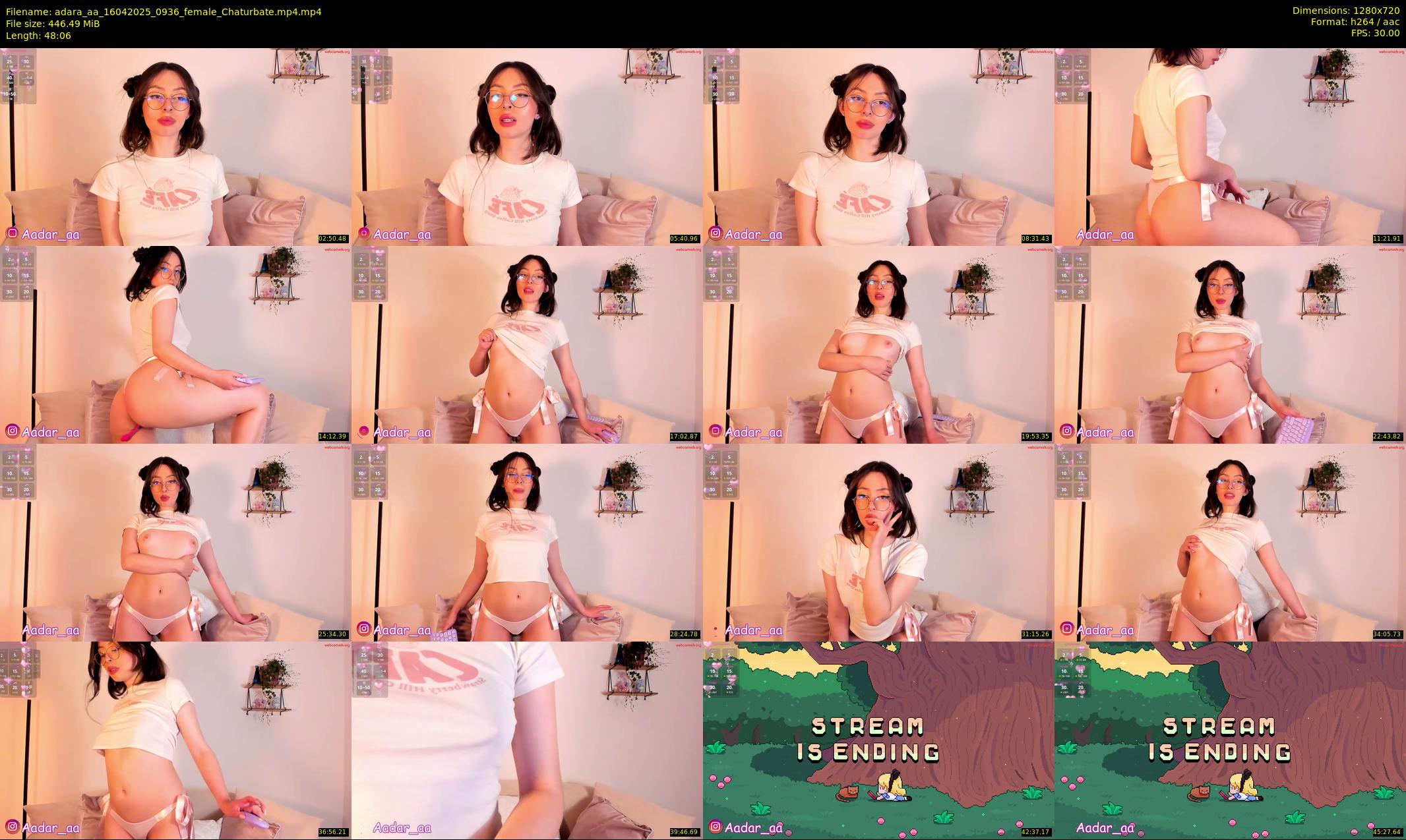 adara_aa — 49 minute Chaturbate female cam show recording, 720p, Apr 16, 2025