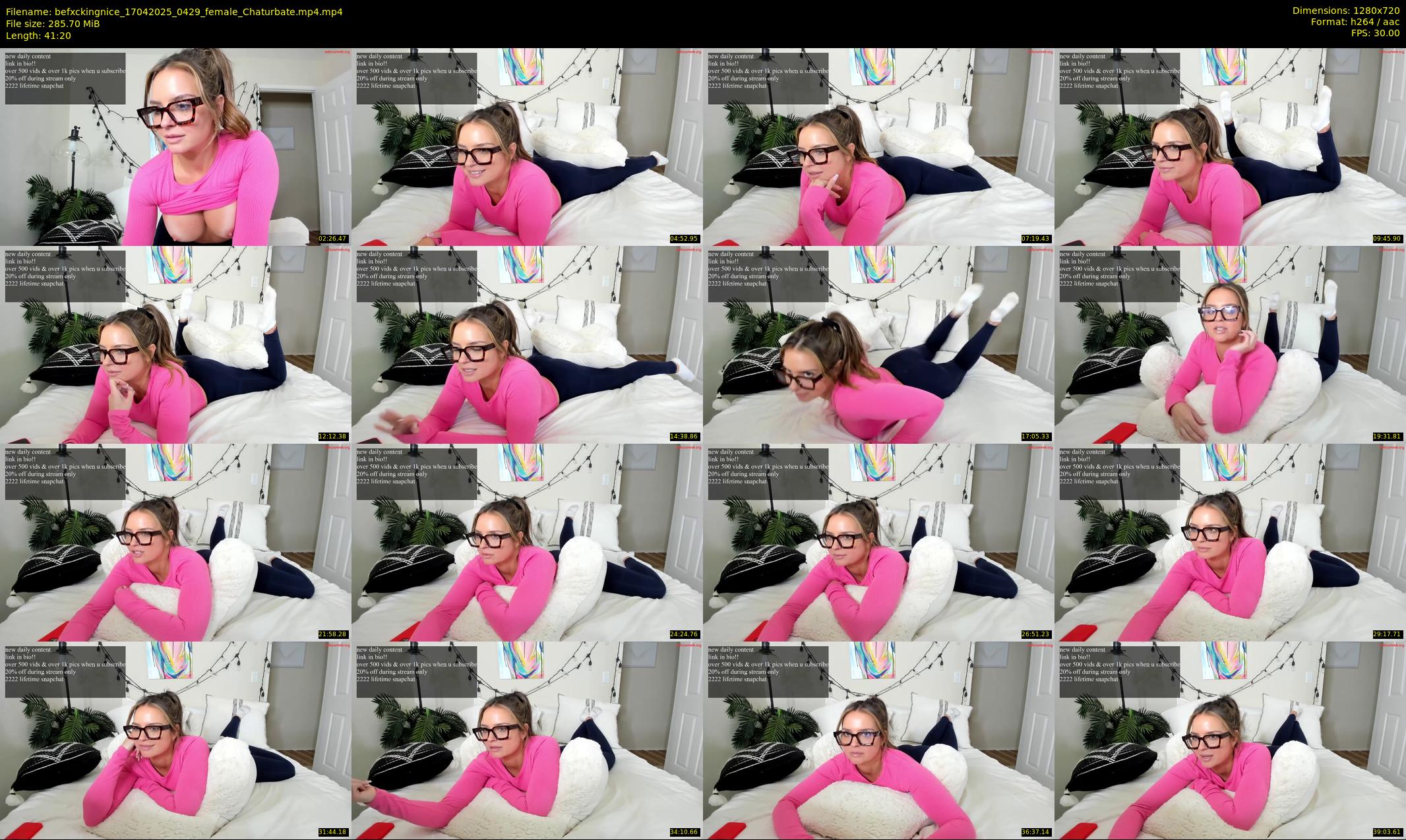 befxckingnice — 42 minute Chaturbate female cam show recording, 720p, Apr 17, 2025