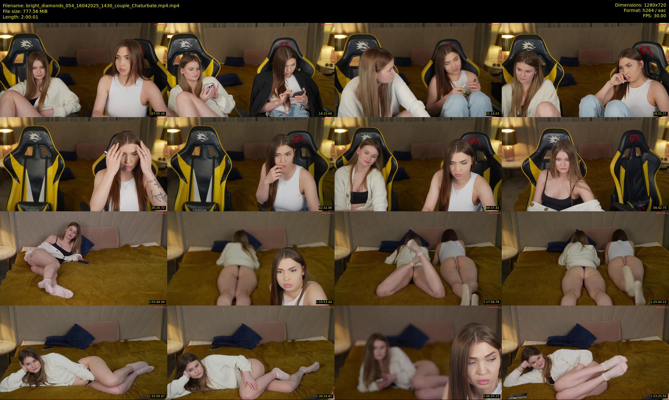 bright_diamonds_054 — 121 minute Chaturbate couple cam show recording, 720p, Apr 16, 2025