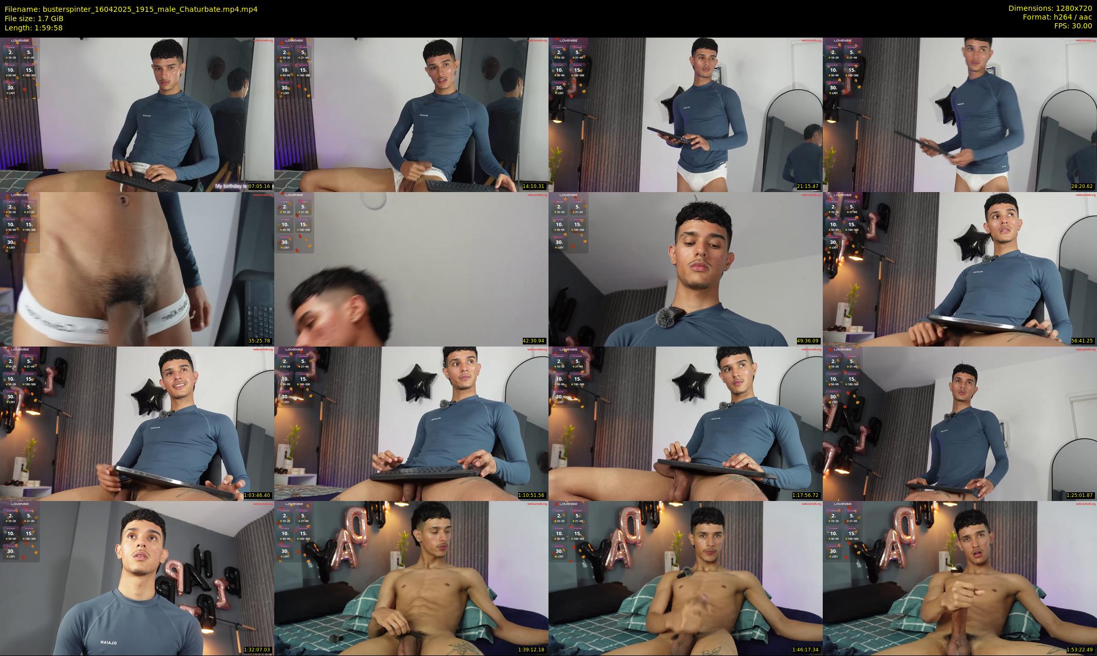 busterspinter — 120 minute Chaturbate male cam show recording, 720p, Apr 16, 2025