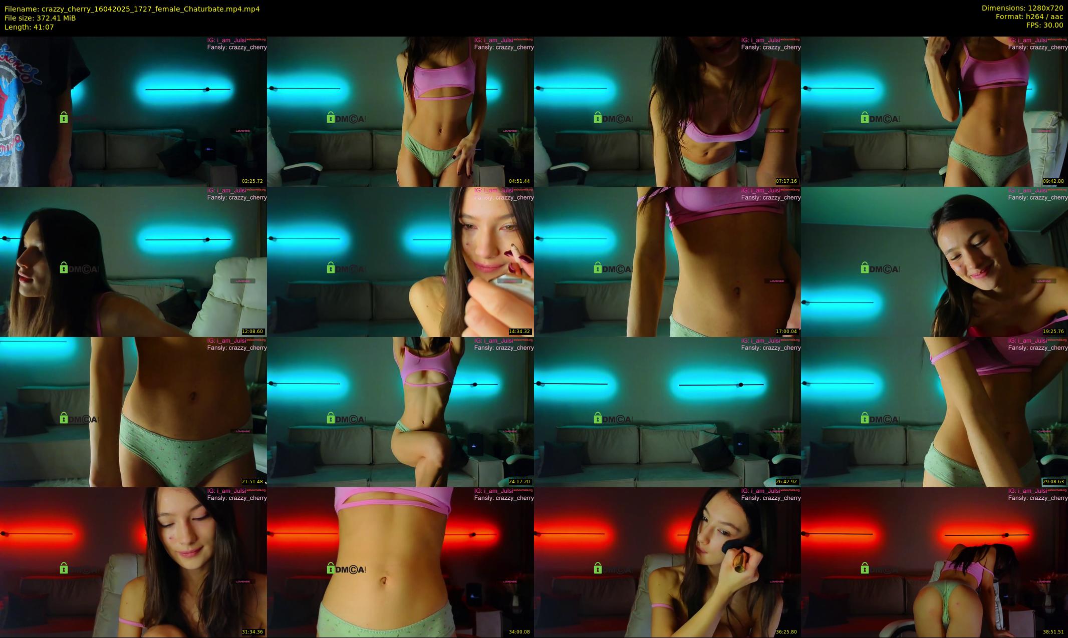crazzy_cherry — 42 minute Chaturbate female cam show recording, 720p, Apr 16, 2025