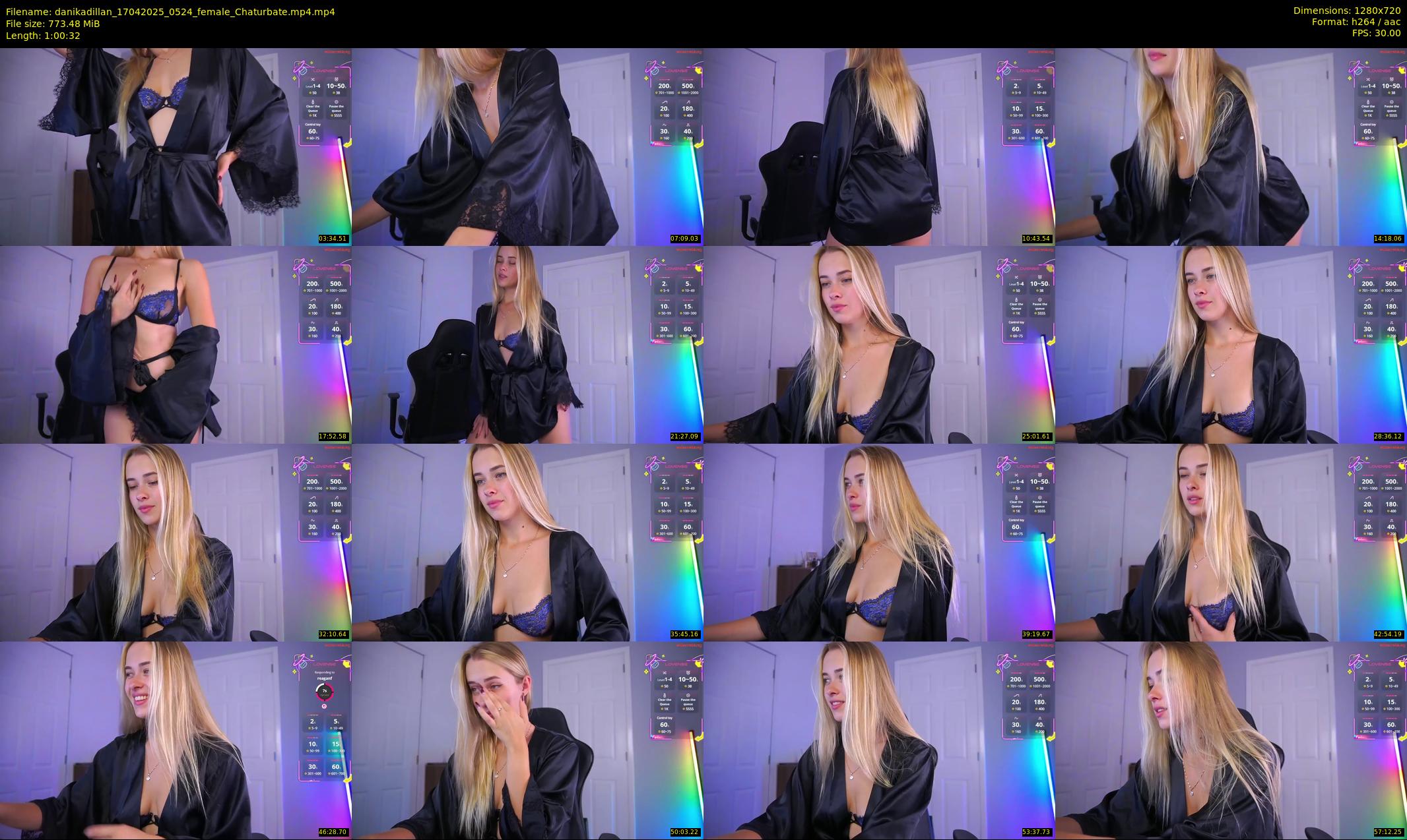danikadillan — 61 minute Chaturbate female cam show recording, 720p, Apr 17, 2025