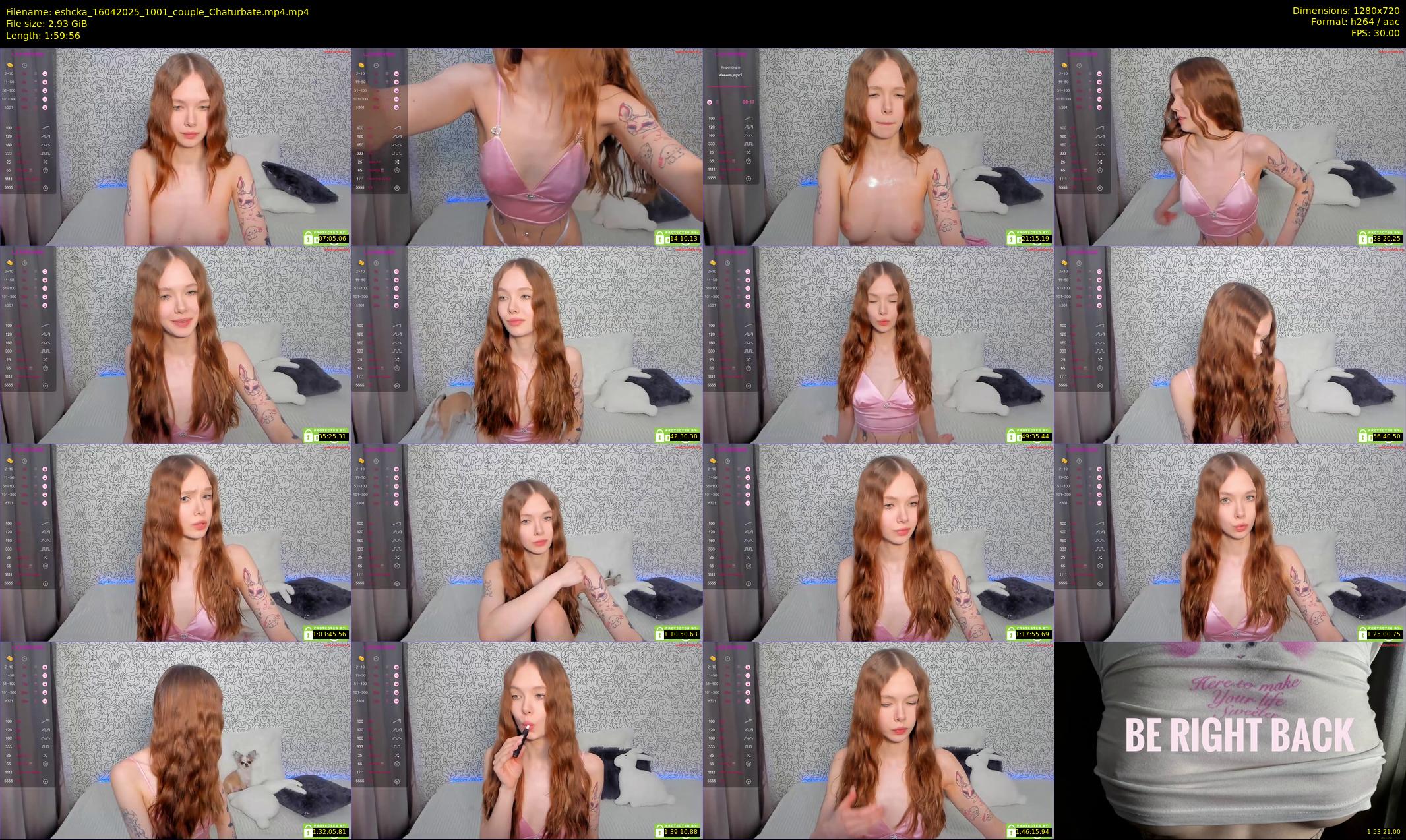 eshcka — 120 minute Chaturbate couple cam show recording, 720p, Apr 16, 2025