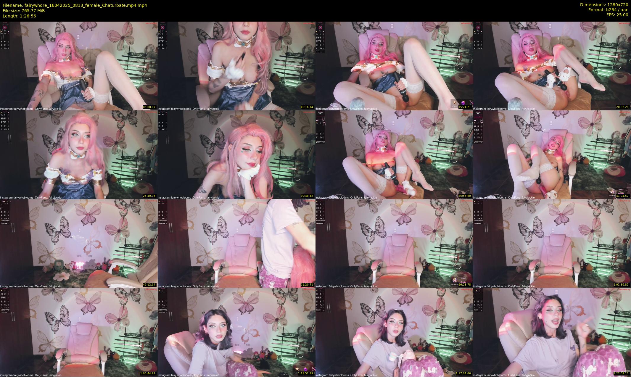 fairywhore — 87 minute Chaturbate female cam show recording, 720p, Apr 16, 2025