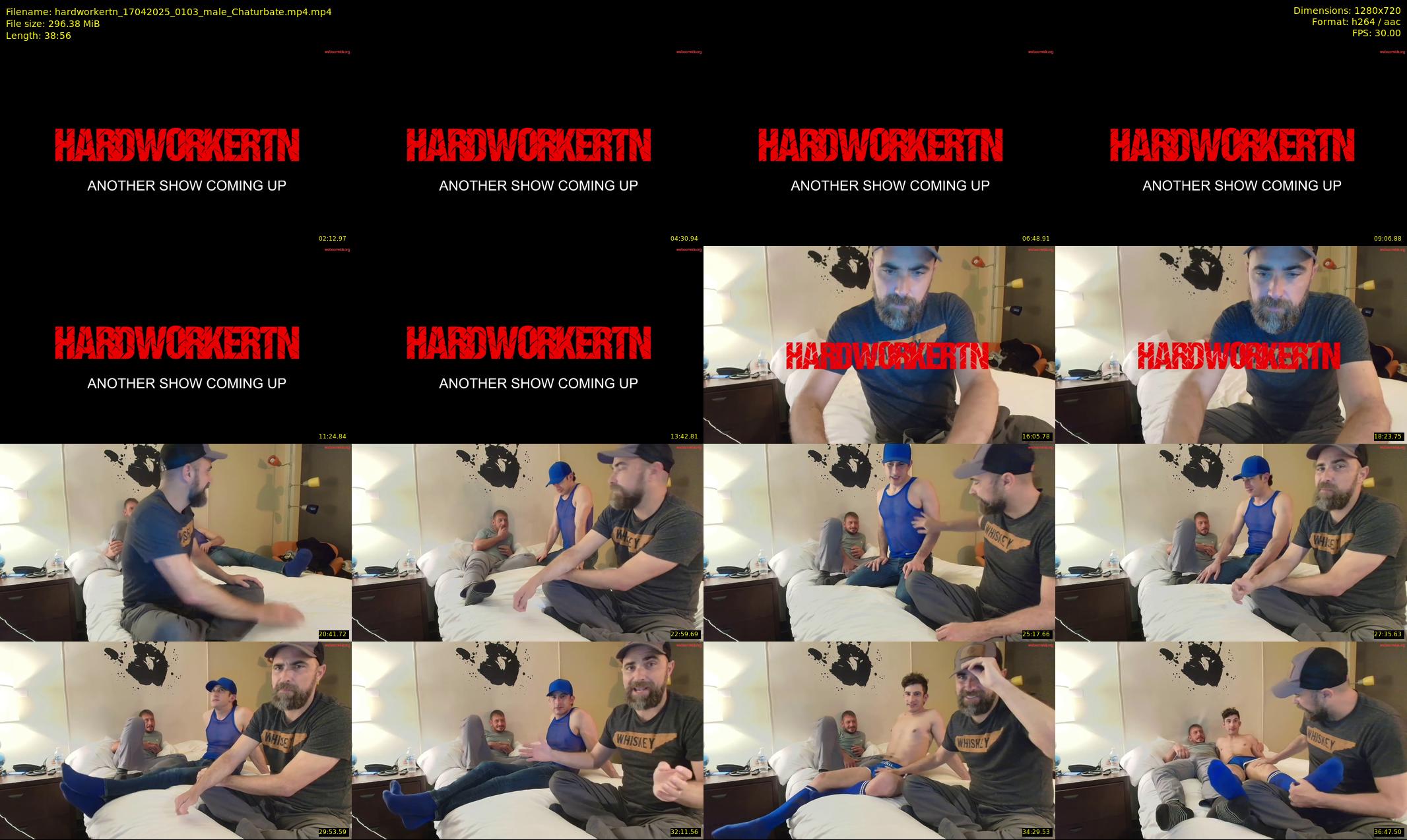 hardworkertn — 39 minute Chaturbate male cam show recording, 720p, Apr 17, 2025